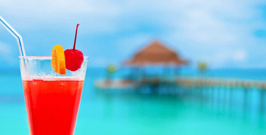 Cherry, Orange Slushy, tropical cocktail, SD Desktop Wallpaper
