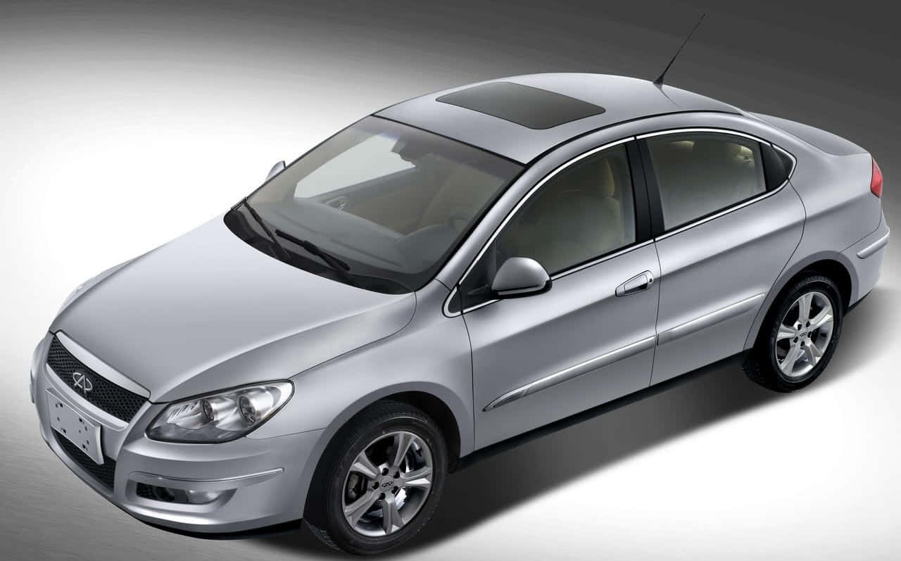 Chery A3, sleek silver sedan, sunroof, HD Desktop Wallpaper
