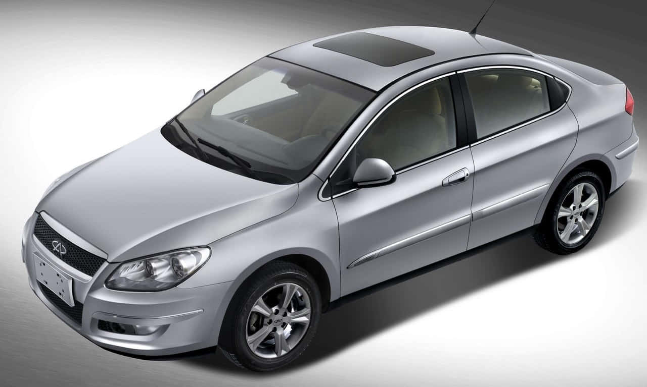 Chery A3, sleek silver sedan, sunroof, HD Desktop Wallpaper