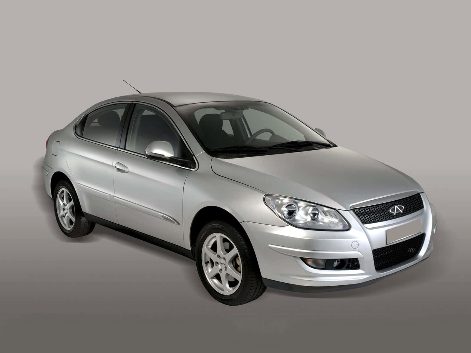 Chery A3, sleek silver sedan, chrome accents, HD Desktop Wallpaper