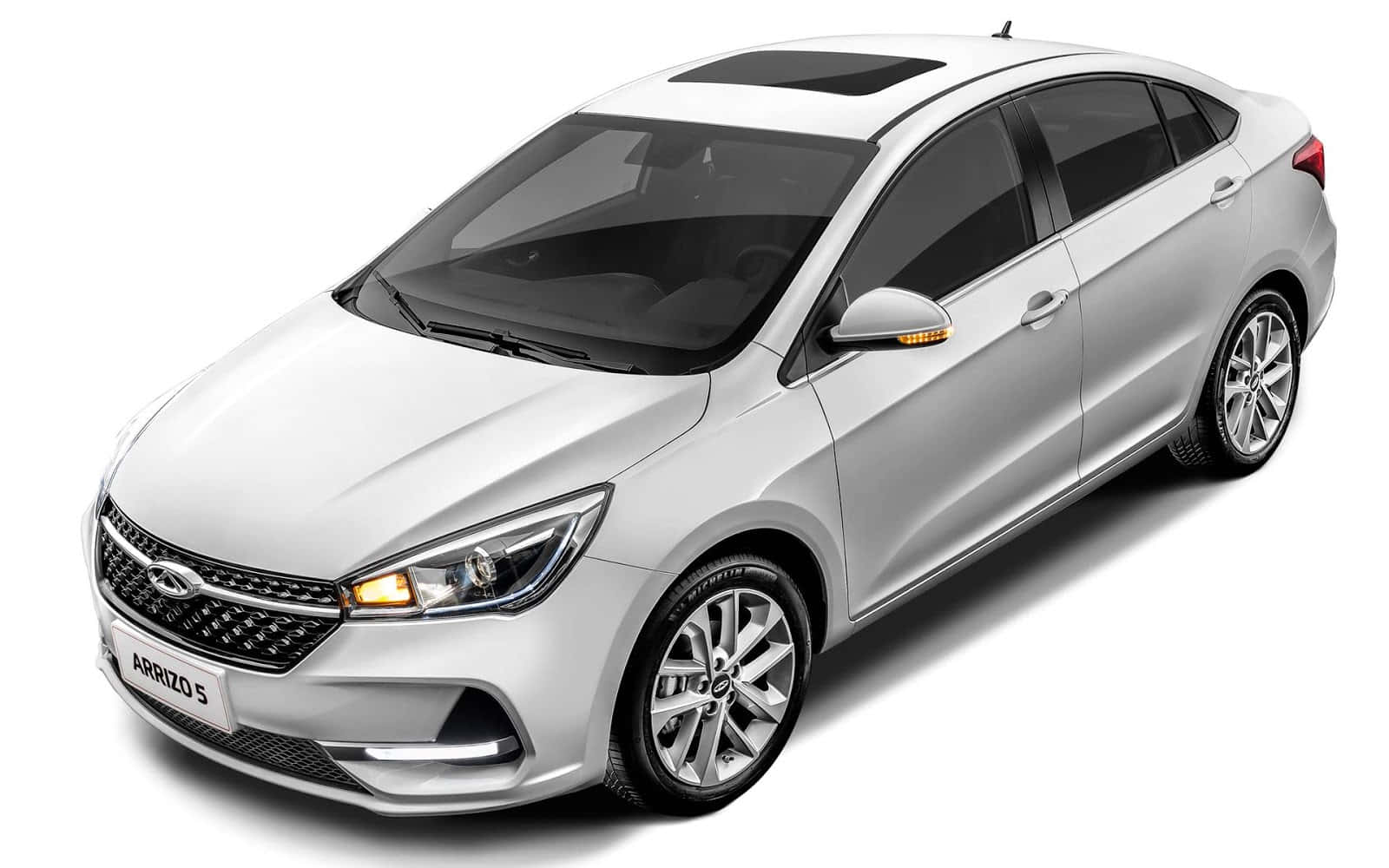 Chery Arrizo 5, sleek silver, studio lighting, HD Desktop Wallpaper