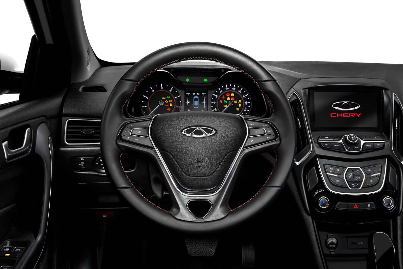 Chery Arrizo 5, black, illuminated dashboard, HD Desktop Wallpaper