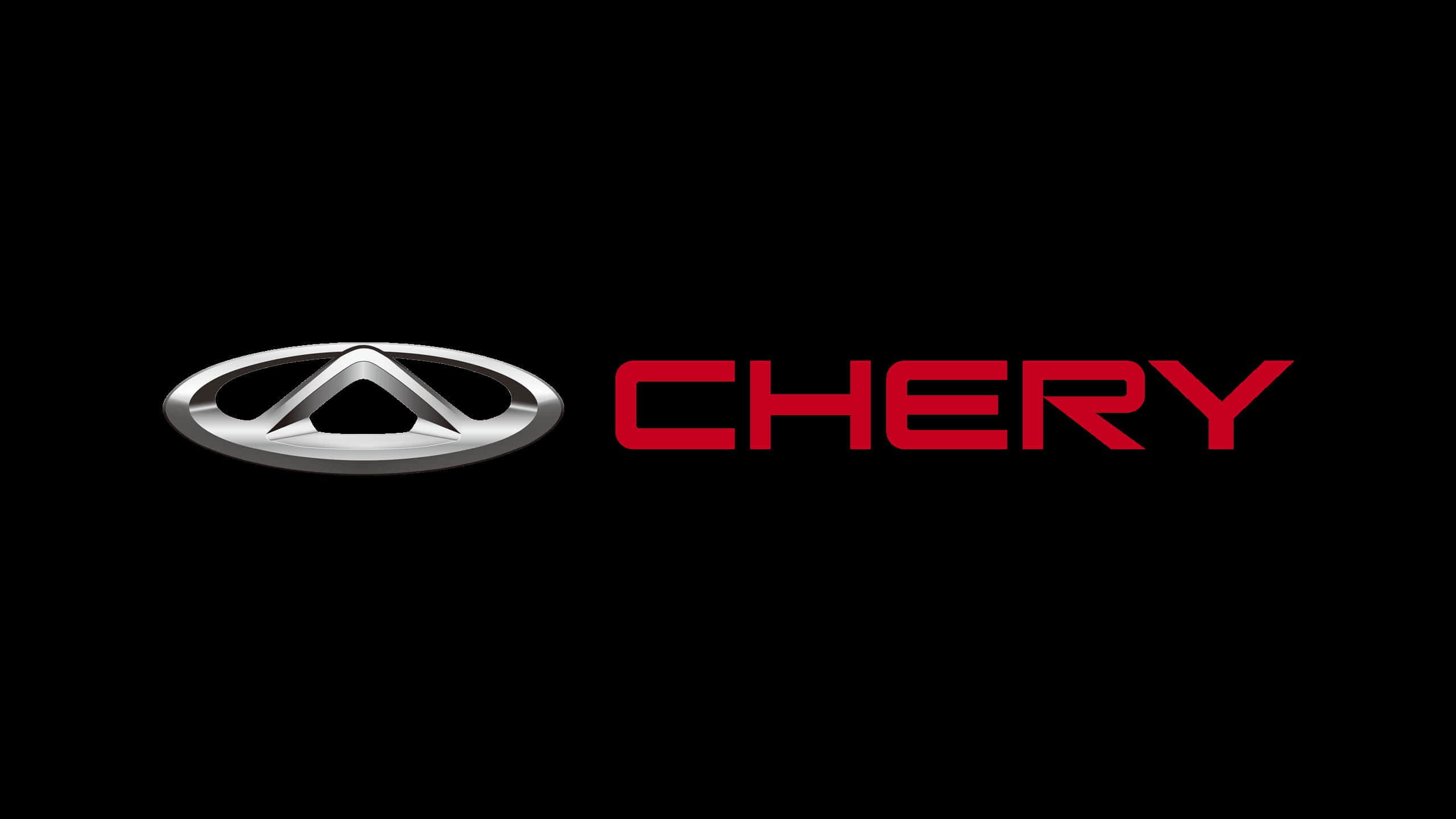 Chery, metallic silver, bold red, 2K Desktop Wallpaper