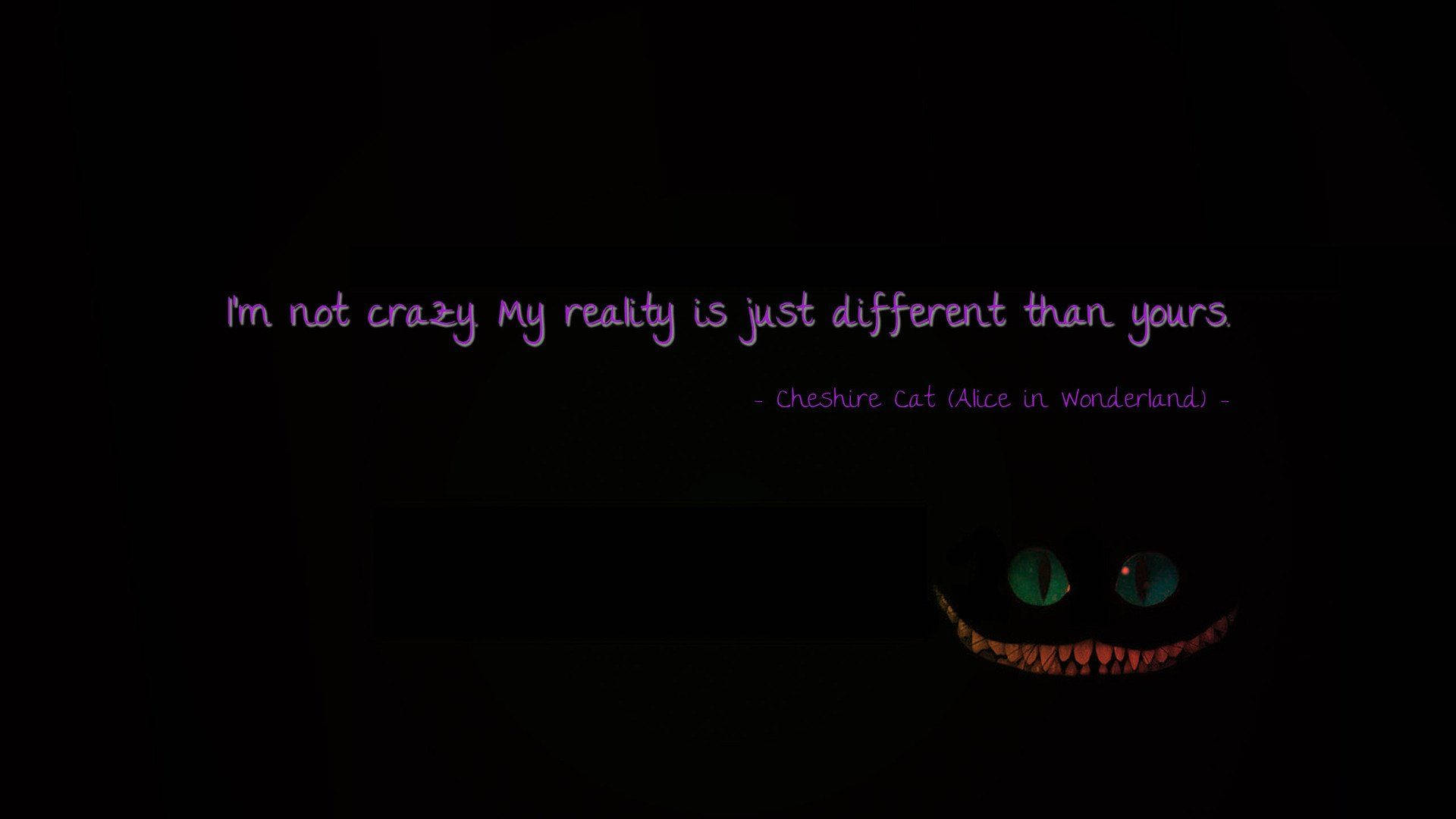 Cheshire Cat, glowing green eyes, toothy grin, Full HD Desktop Wallpaper