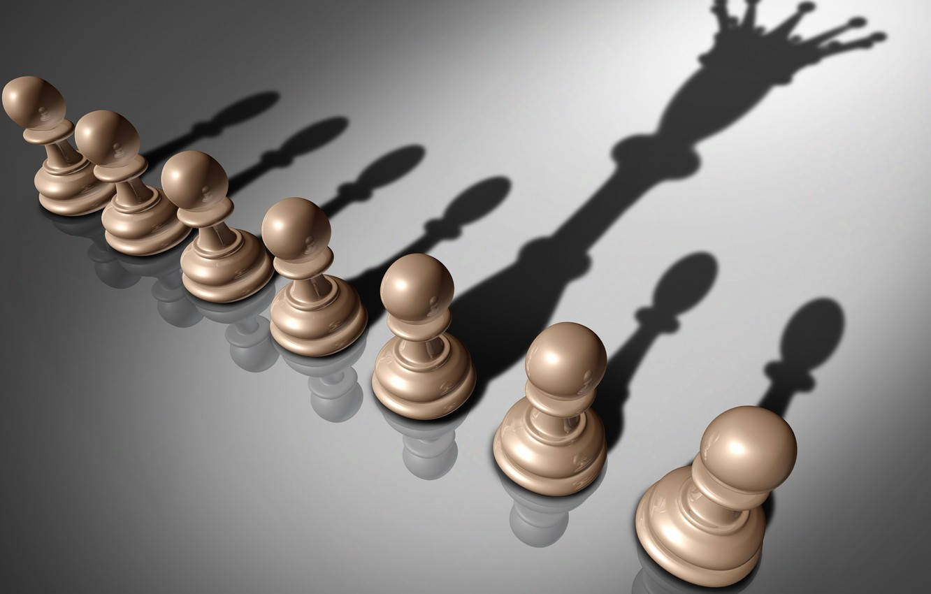 chess pawn, queen shadow, crown silhouette, HD Desktop Wallpaper