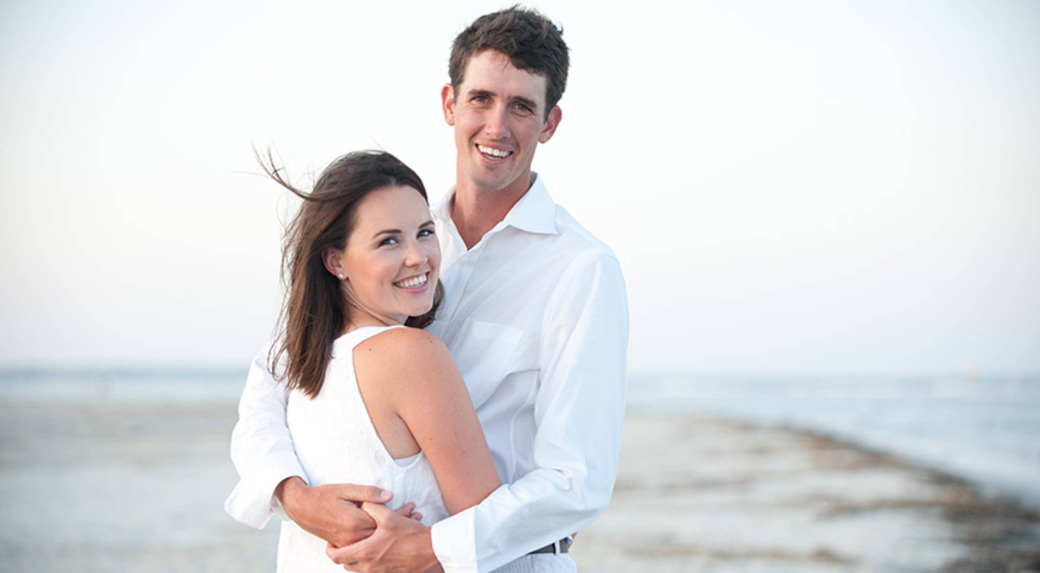 Chesson Hadley, wife, beach, Full HD Desktop Wallpaper