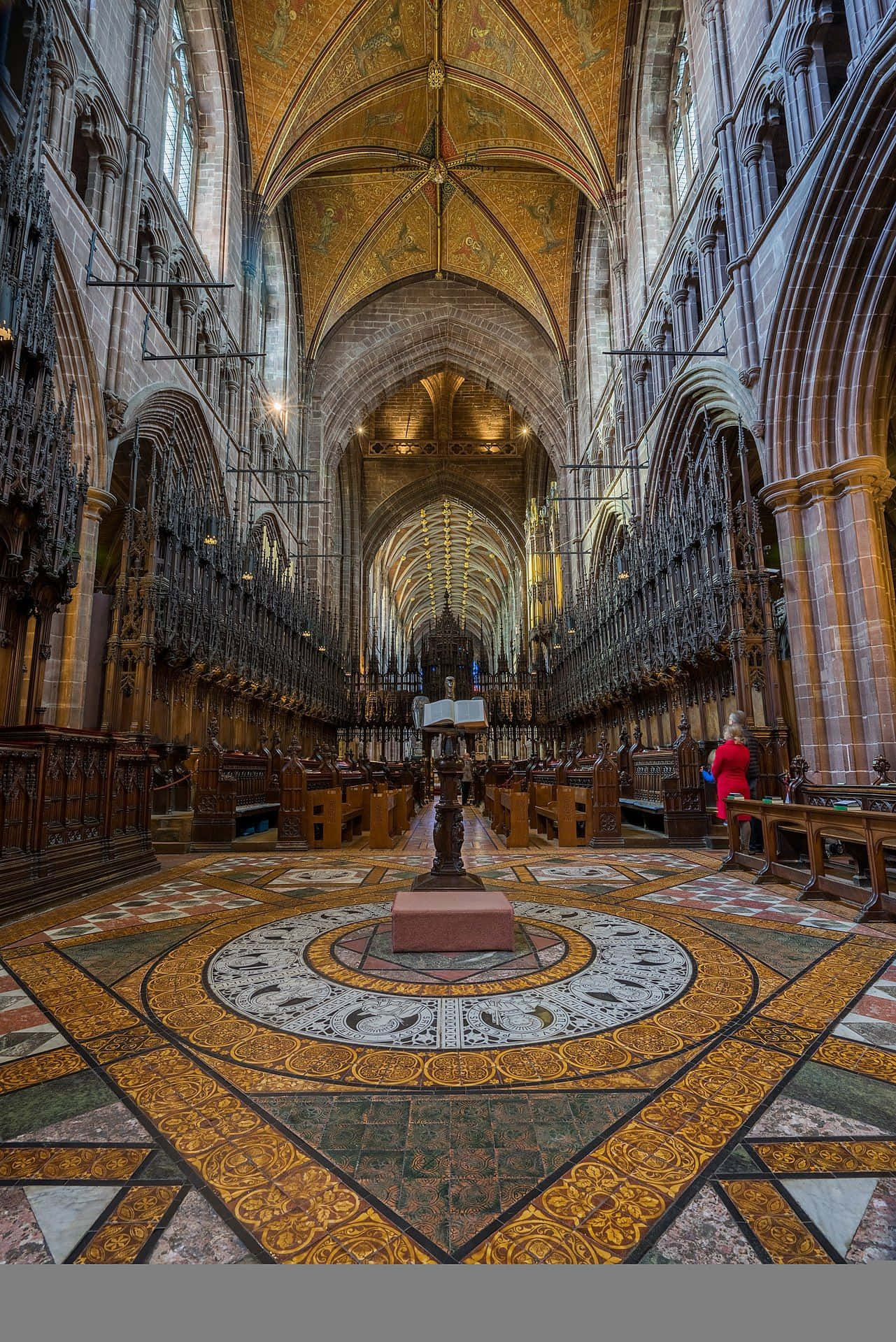 Chester Cathedral, gothic interior, vaulted ceilings, HD Phone Wallpaper