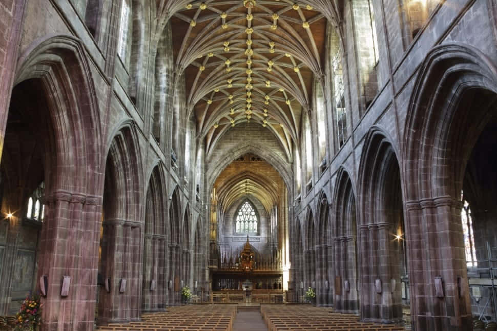 Chester Cathedral, interior, HDR photo, SD Desktop Wallpaper