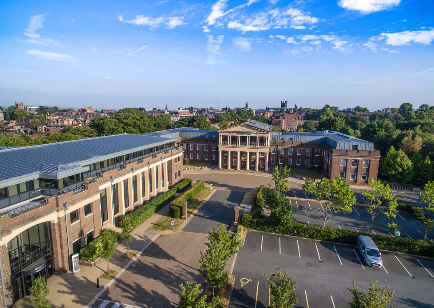 Chester, United Kingdom, brick university building, HD Desktop Wallpaper