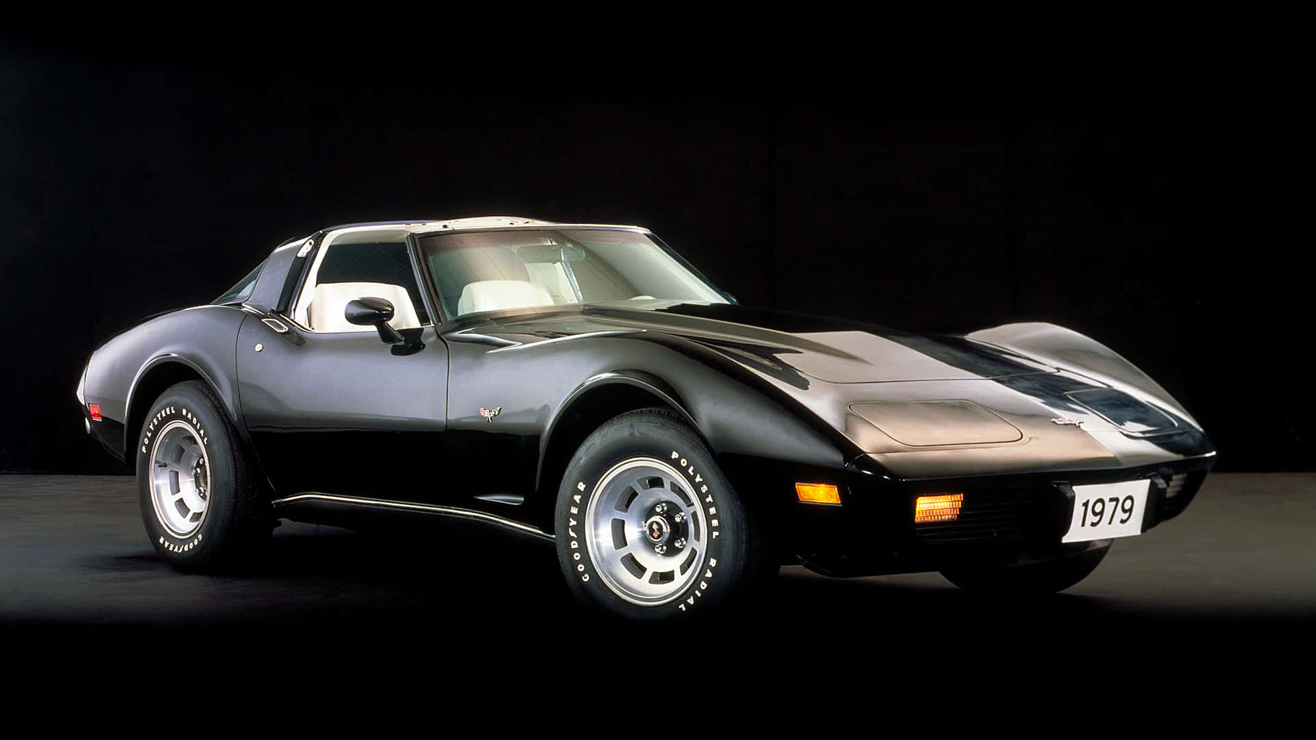 Chevrolet Corvette C3, 1979 Chevrolet Corvette, sleek black, Full HD Desktop Wallpaper