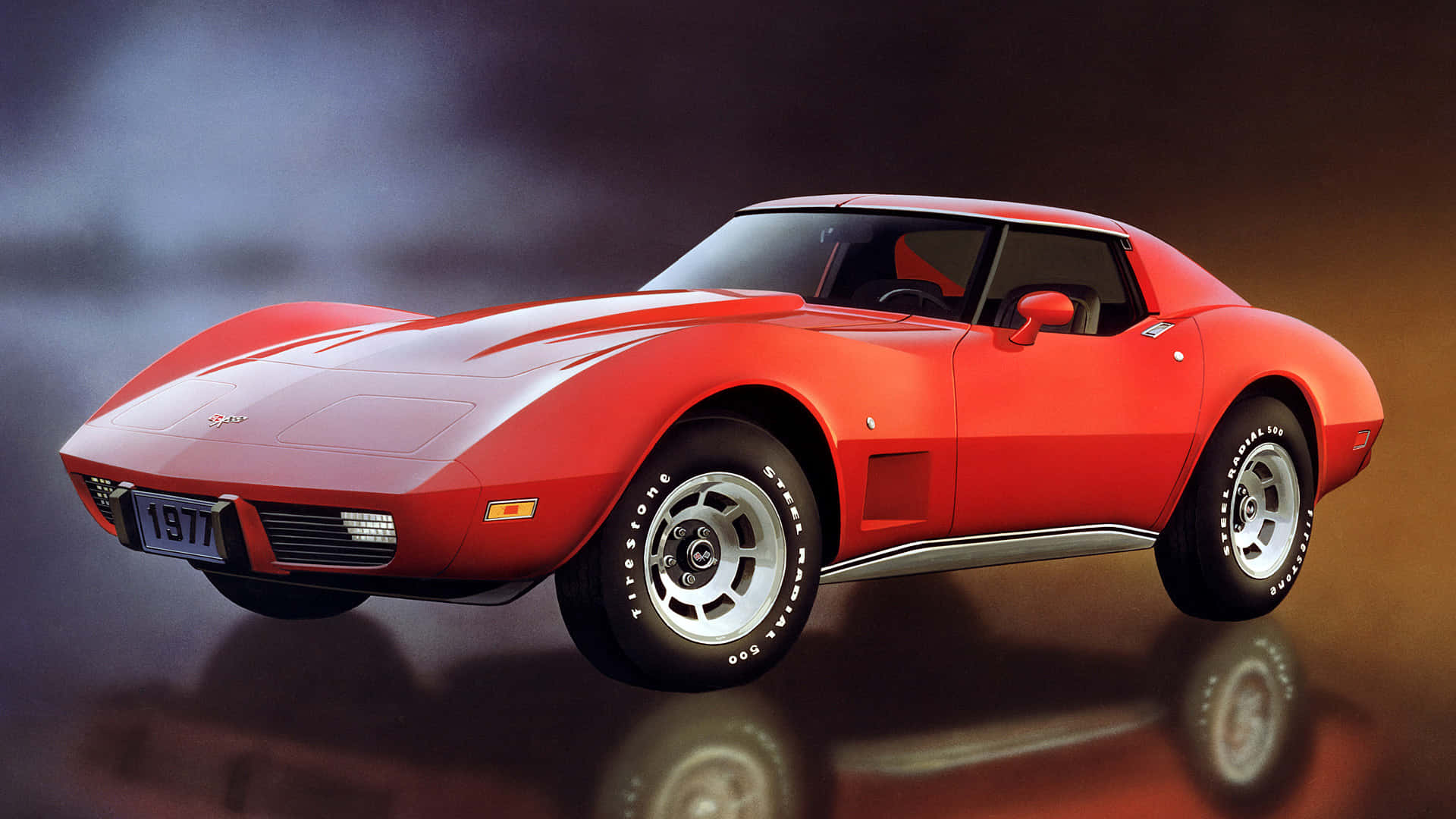 1977 Chevrolet Corvette, Chevrolet Corvette C3, classic red, Full HD Desktop Wallpaper
