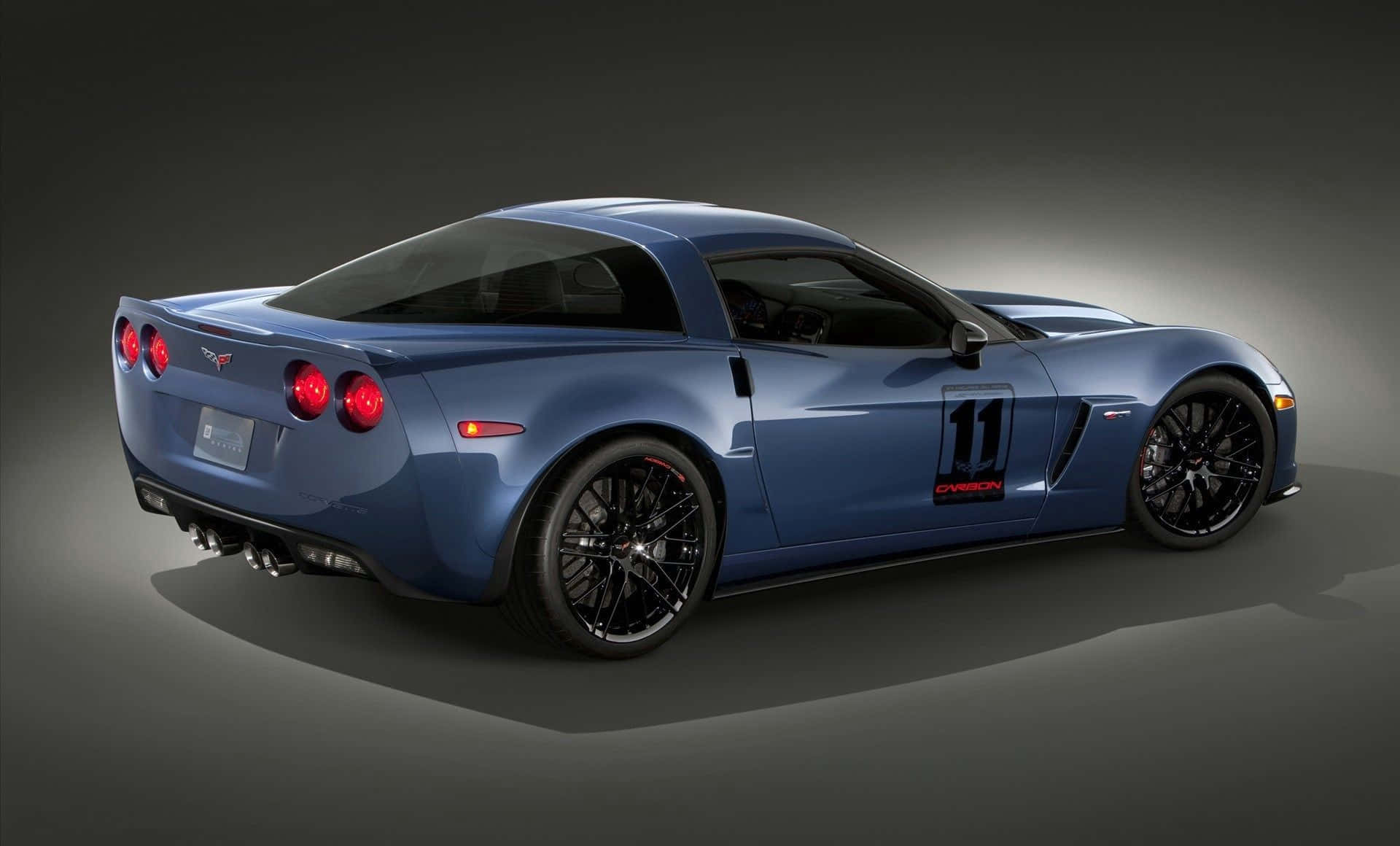 Chevrolet Corvette C6, blue, racing number 11, Full HD Desktop Wallpaper