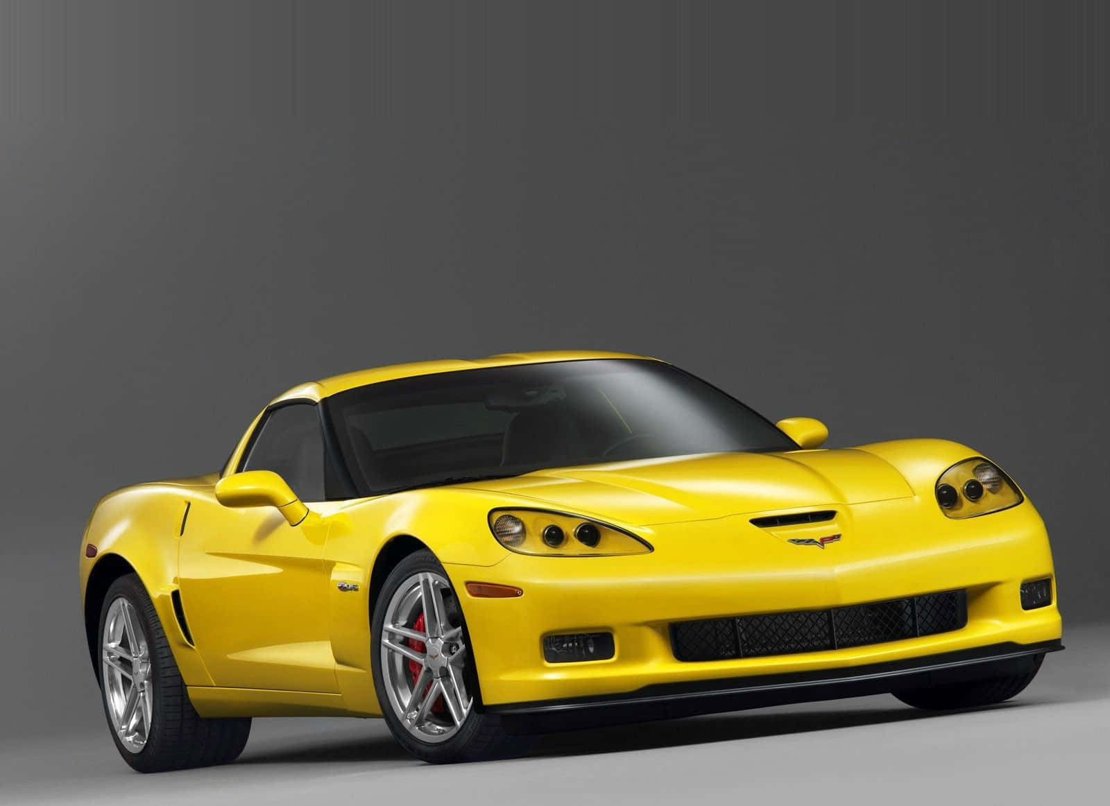 Chevrolet Corvette C6, vibrant yellow, silver rims, HD Desktop Wallpaper
