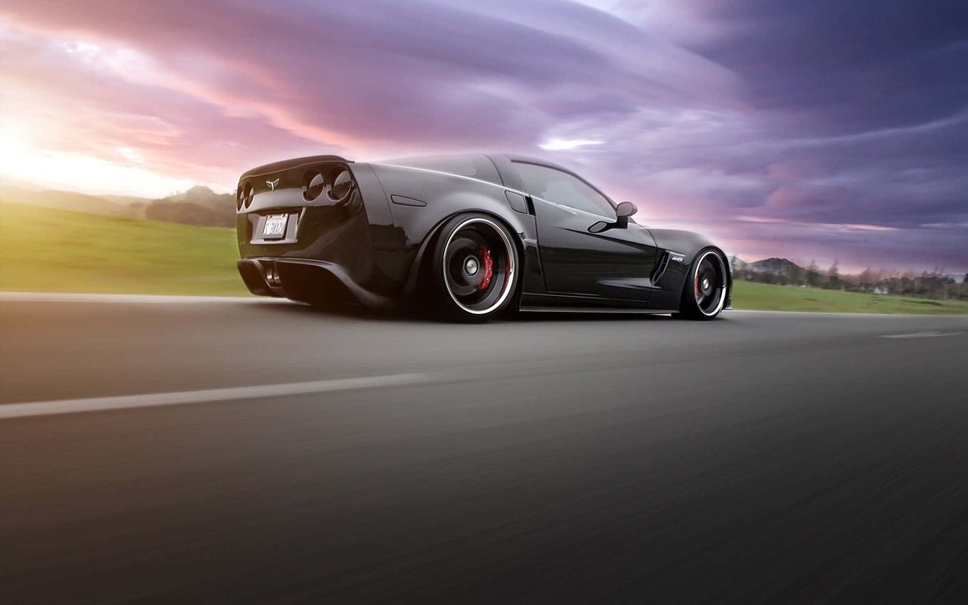 Chevrolet Corvette Z06, black, sleek, Full HD Desktop Wallpaper
