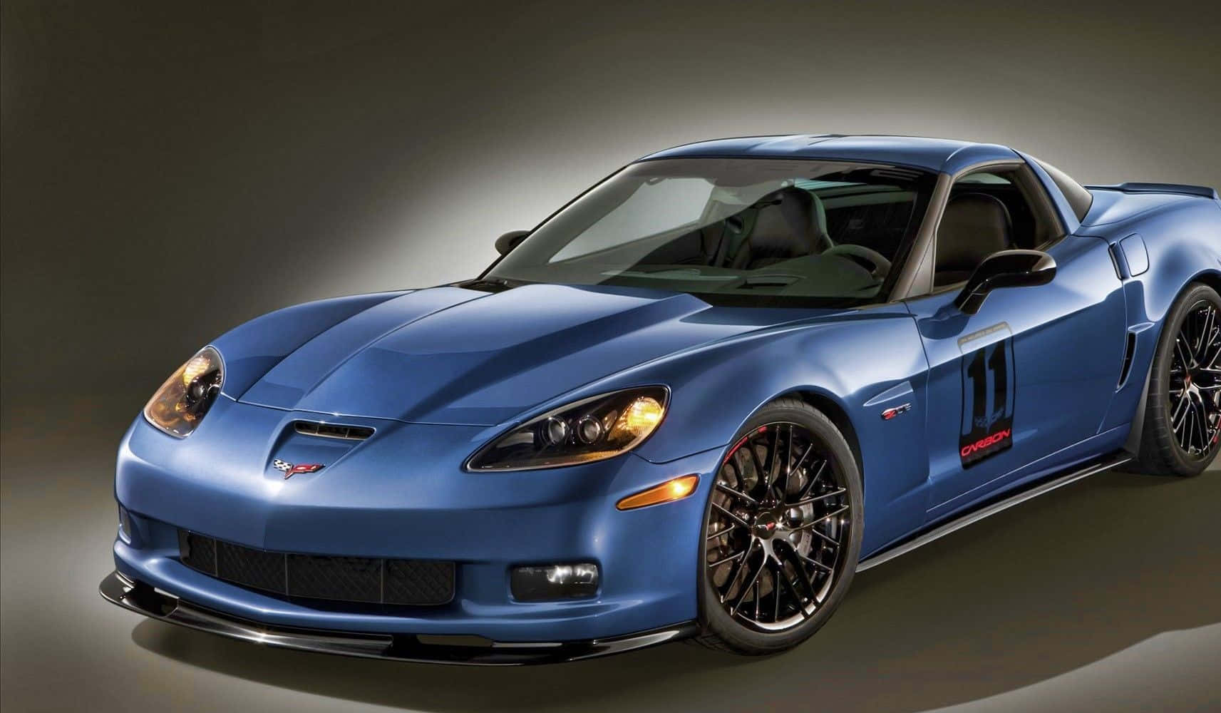 Chevrolet Corvette Z06, racing number 11, sleek blue, HD Desktop Wallpaper
