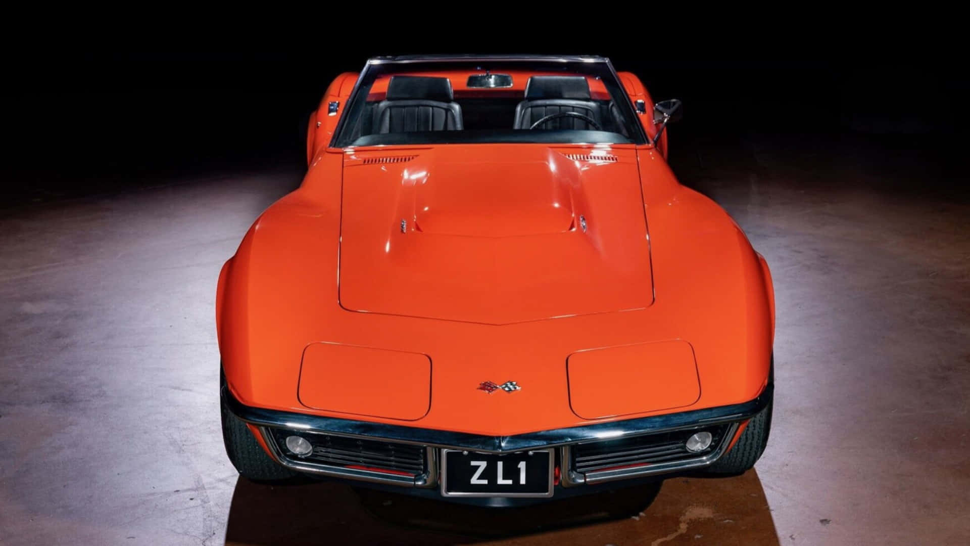 Chevrolet Corvette ZL1, convertible, vibrant orange, Full HD Desktop Wallpaper