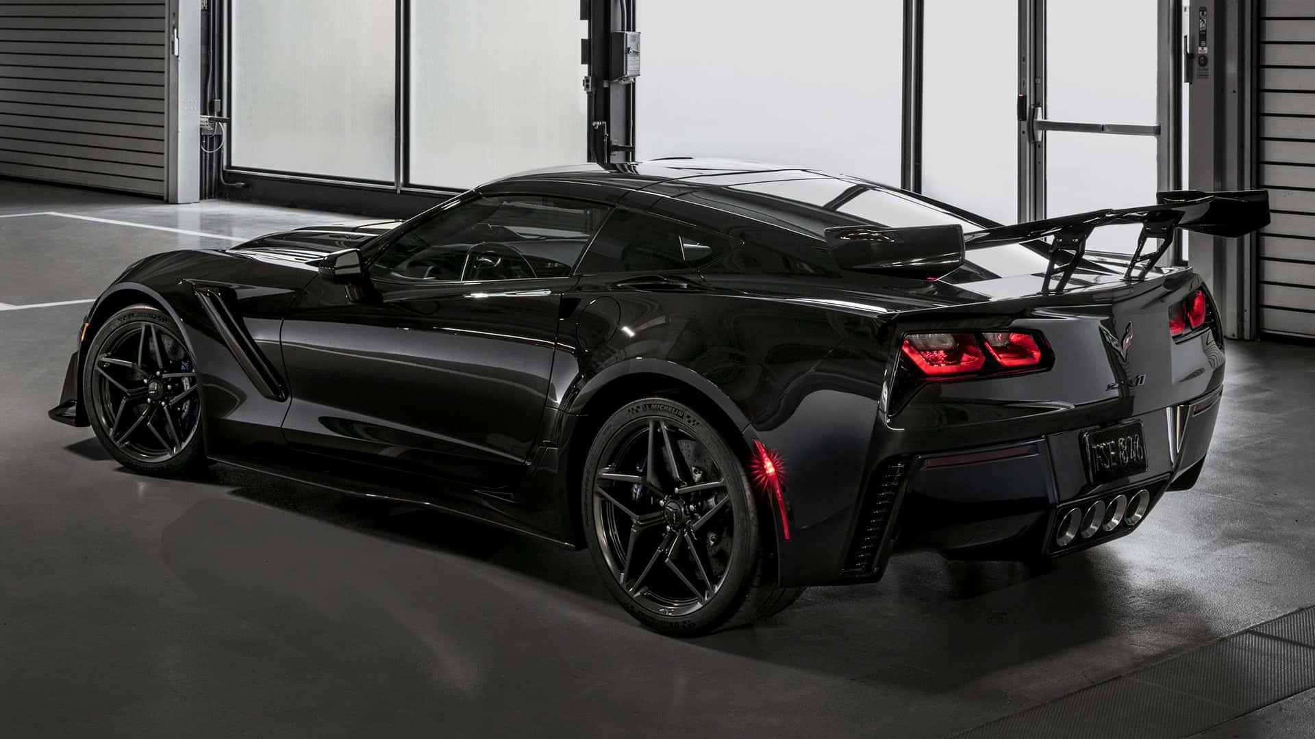 Chevrolet Corvette ZR1, sleek, black, Full HD Desktop Wallpaper
