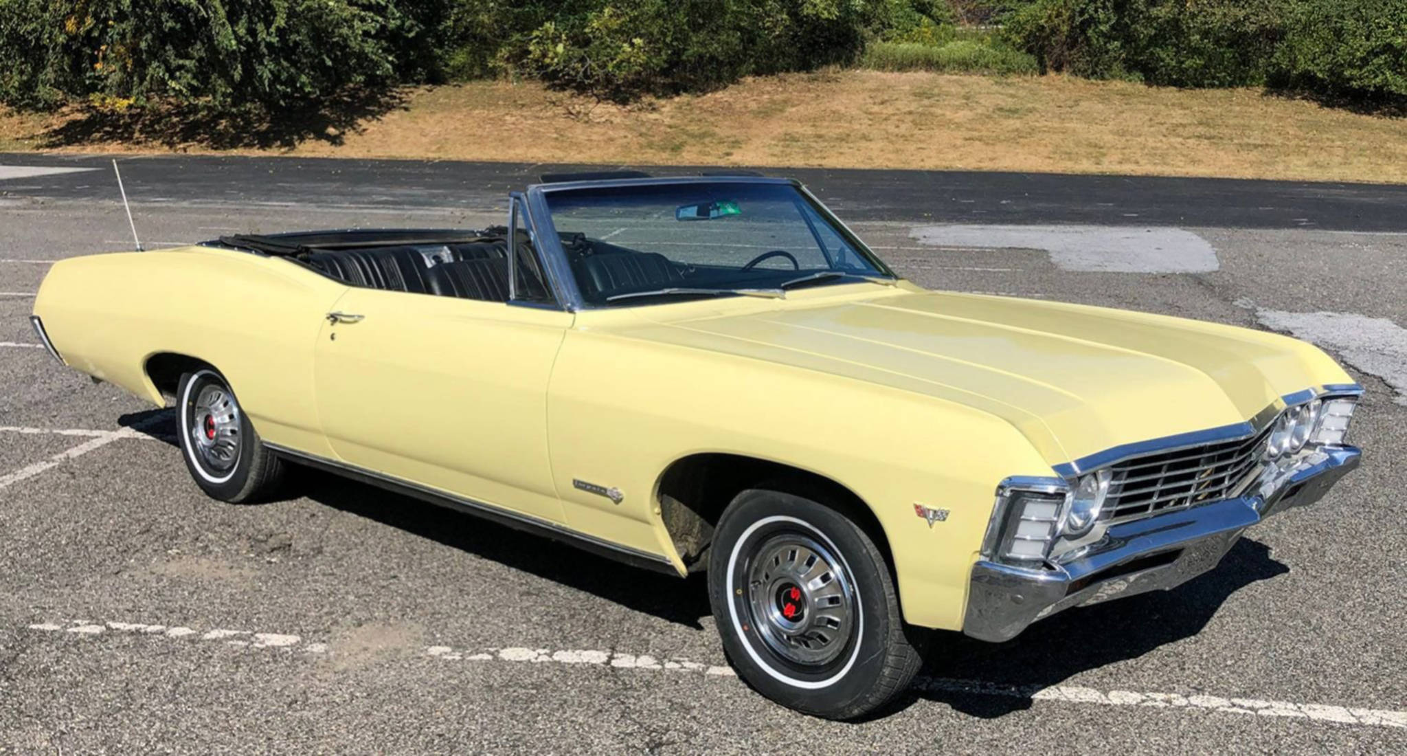 Chevrolet Impala 1967, light yellow, convertible, Full HD Desktop Wallpaper