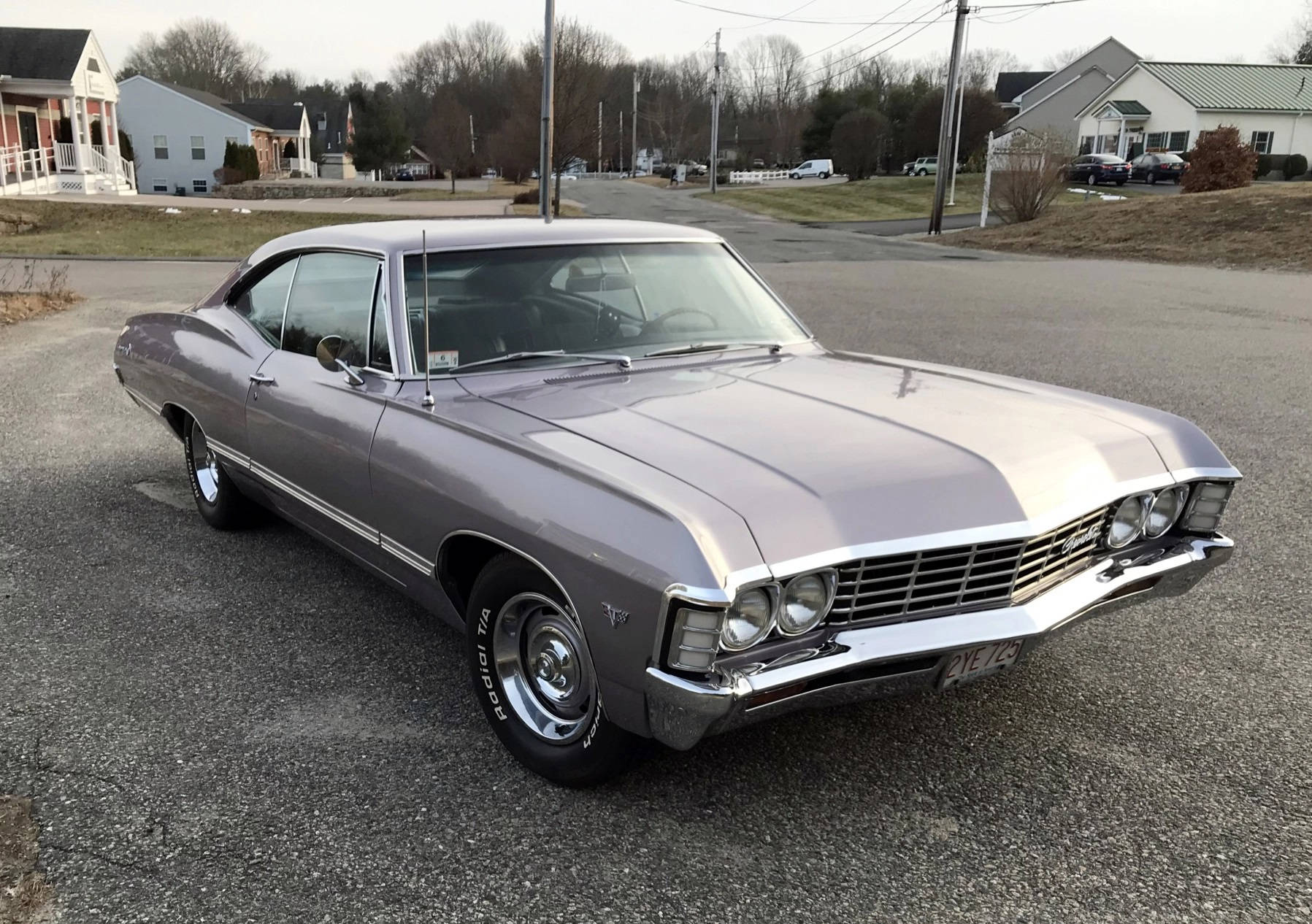 metallic gray, Chevrolet Impala 1967, classic muscle car, HD Desktop Wallpaper