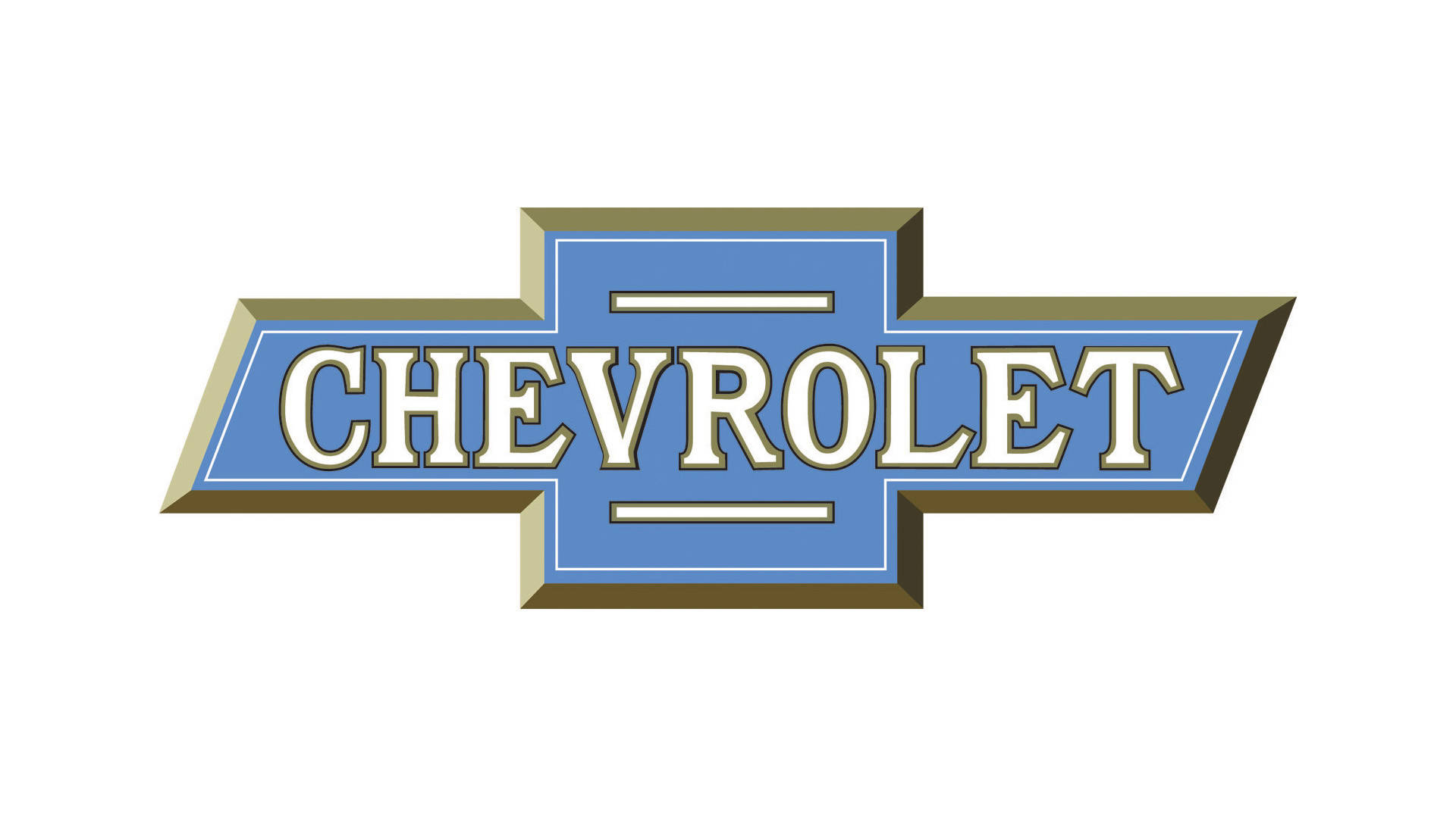1914 Chevrolet Logo, blue crossed arrows, white lettering, Full HD Desktop Wallpaper