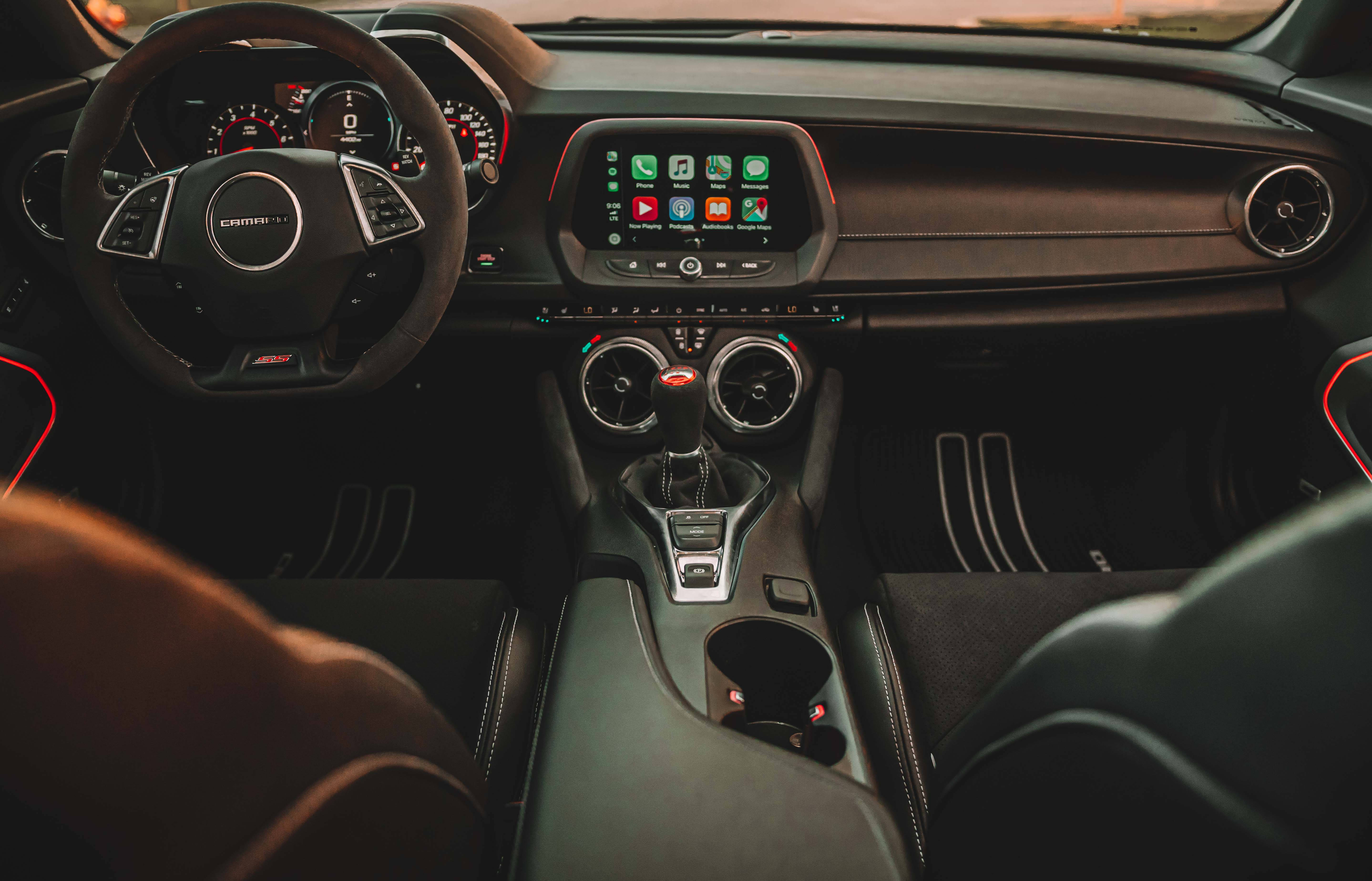 Chevrolet, sports car, black, 5K Desktop Wallpaper