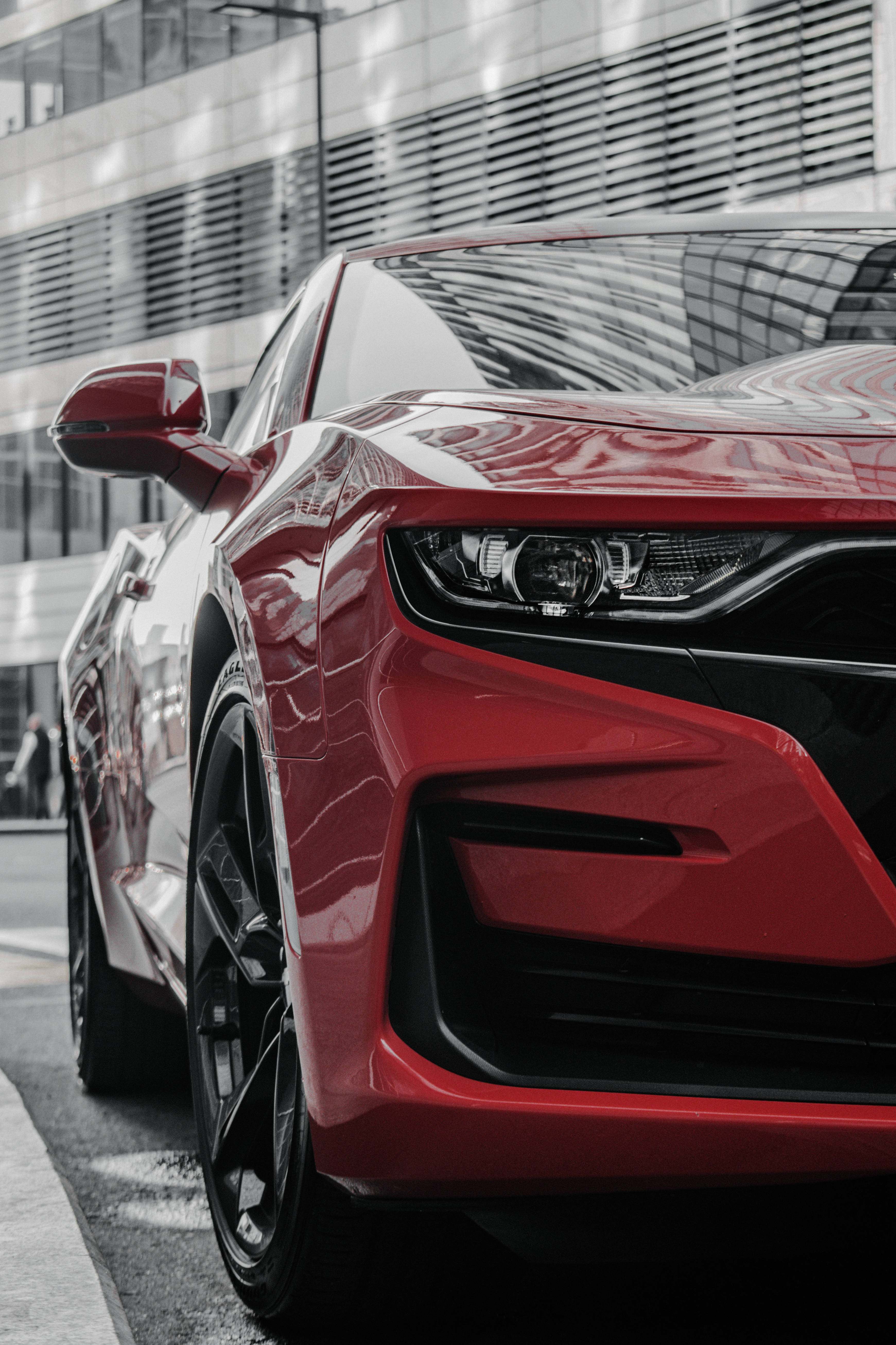 Chevrolet, red, glossy, 5K Phone Wallpaper