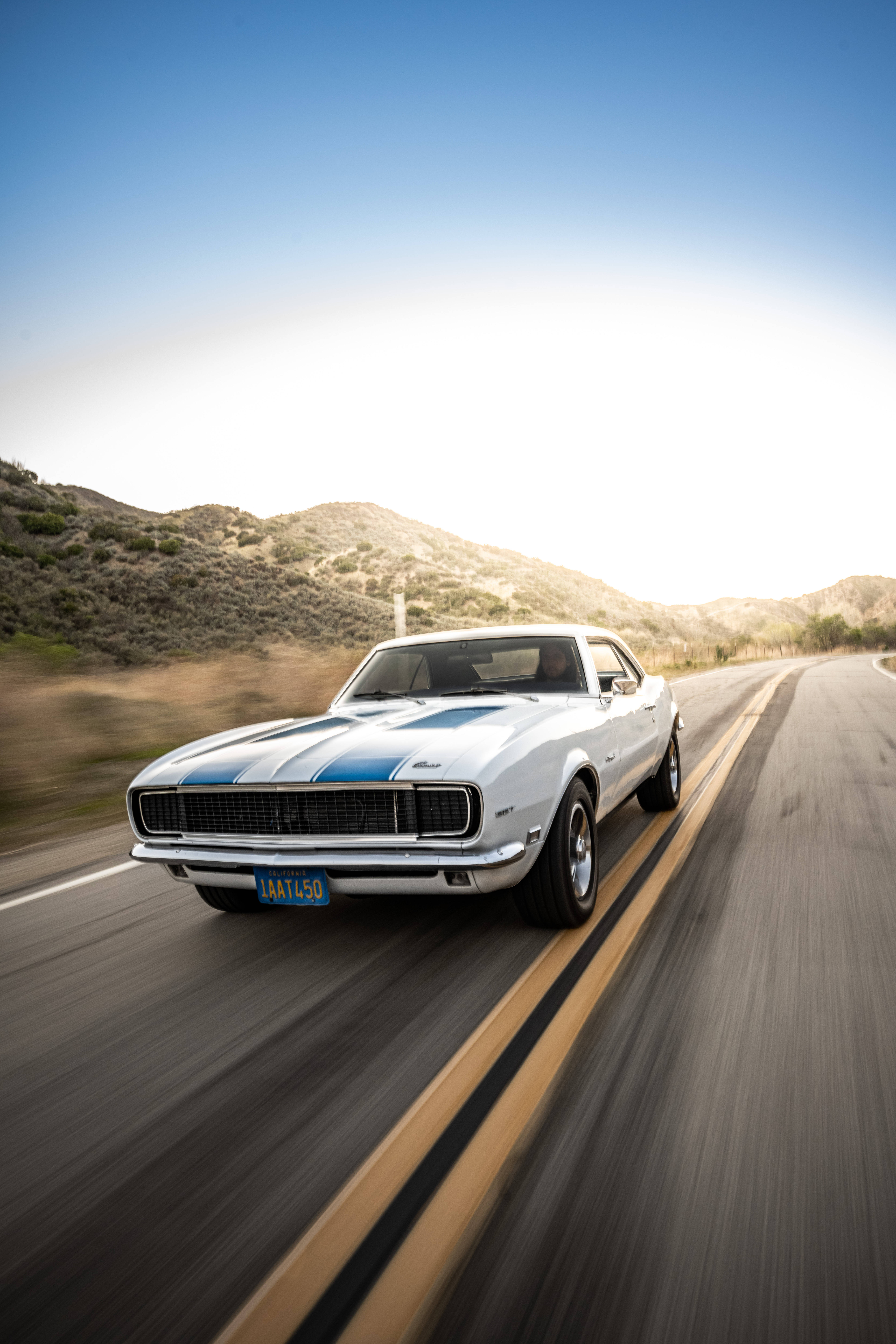 Chevrolet, muscle car, white, 8K Phone Wallpaper