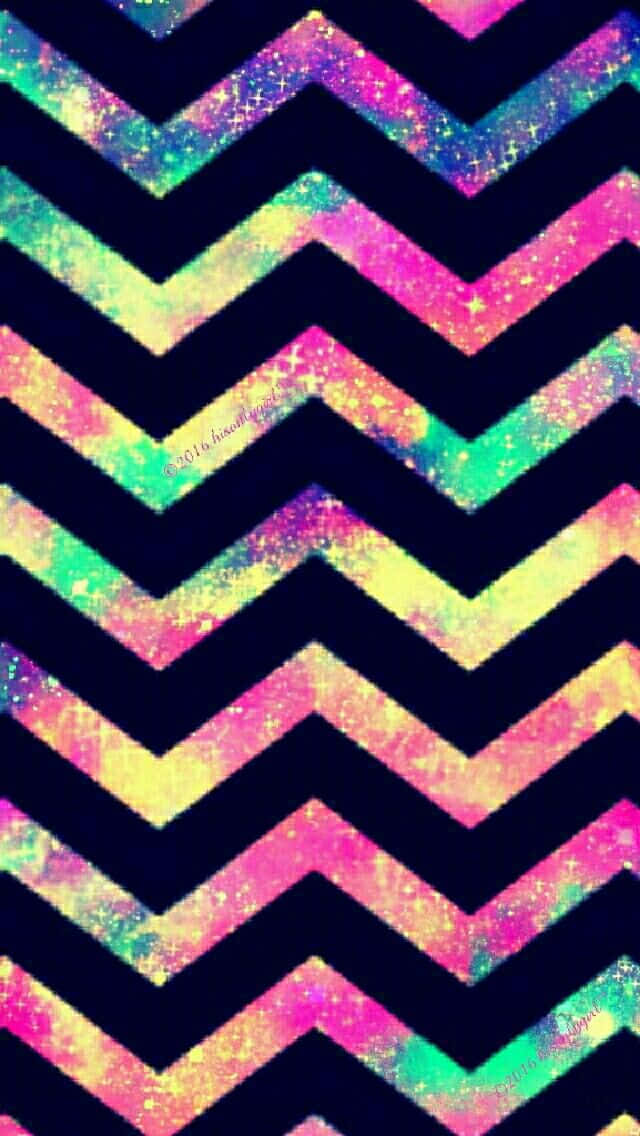 Chevron iPhone, neon pink, yellow, SD Phone Wallpaper