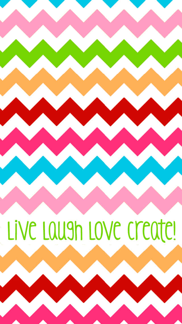 Chevron iPhone, zigzag pattern, rainbow colors, SD Phone Wallpaper