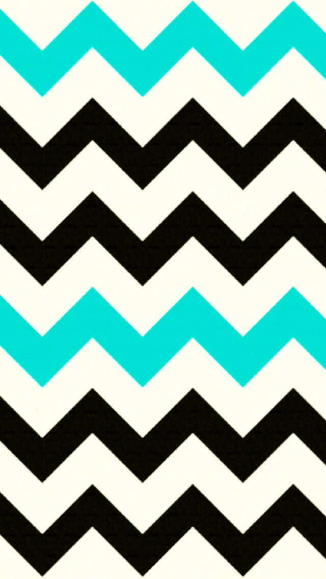 Chevron iPhone, black, vibrant teal, SD Phone Wallpaper