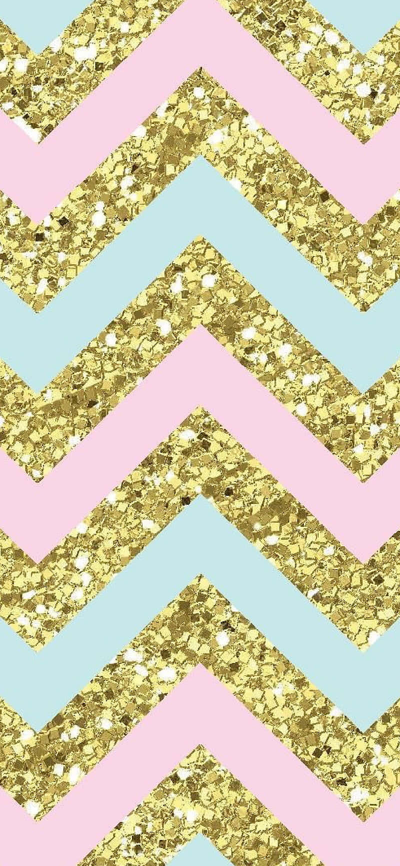 Chevron iPhone, gold glitter, pastel pink, HD Phone Wallpaper