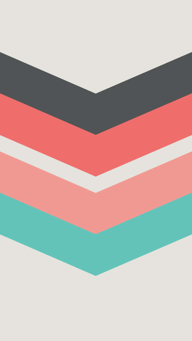 Chevron iPhone, coral teal, gray, SD Phone Wallpaper