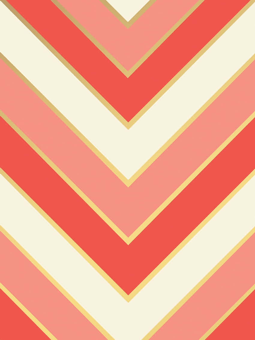 Chevron iPhone, coral, cream, SD Phone Wallpaper