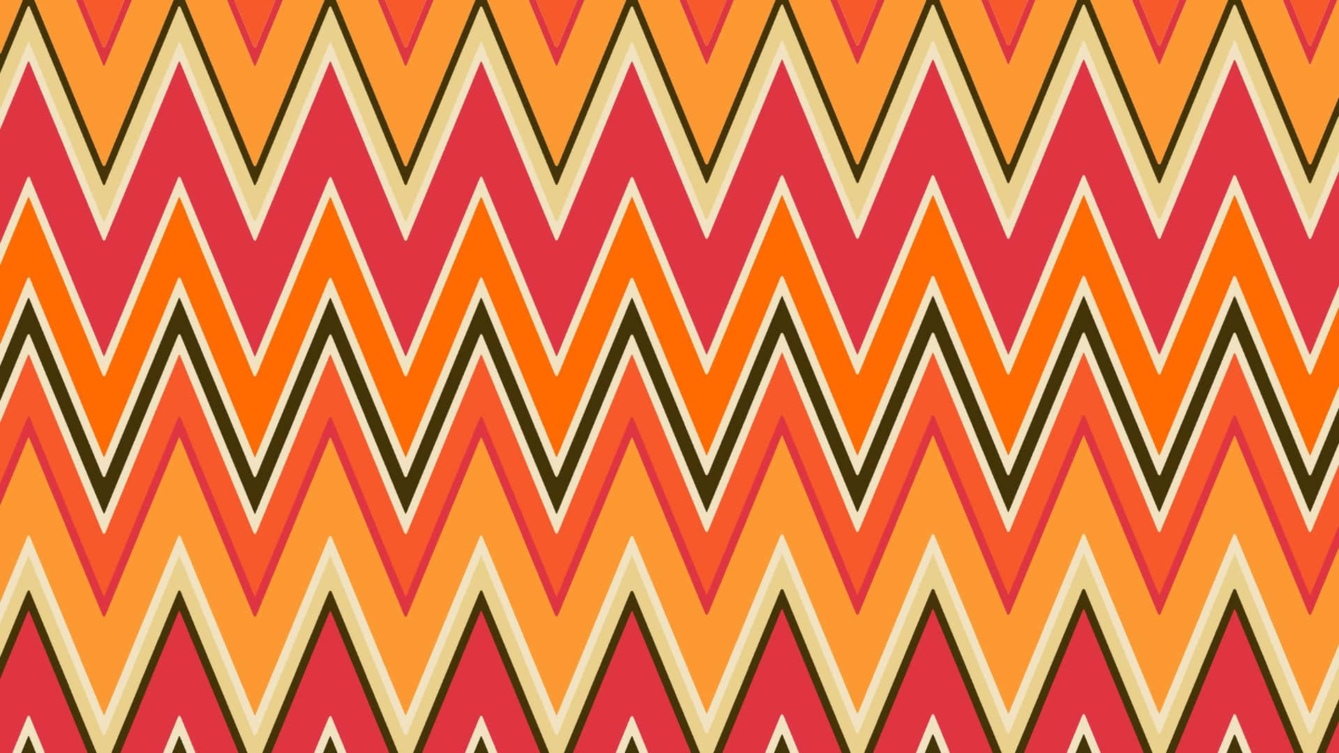 Chevron, red orange, cream, Full HD Desktop Wallpaper