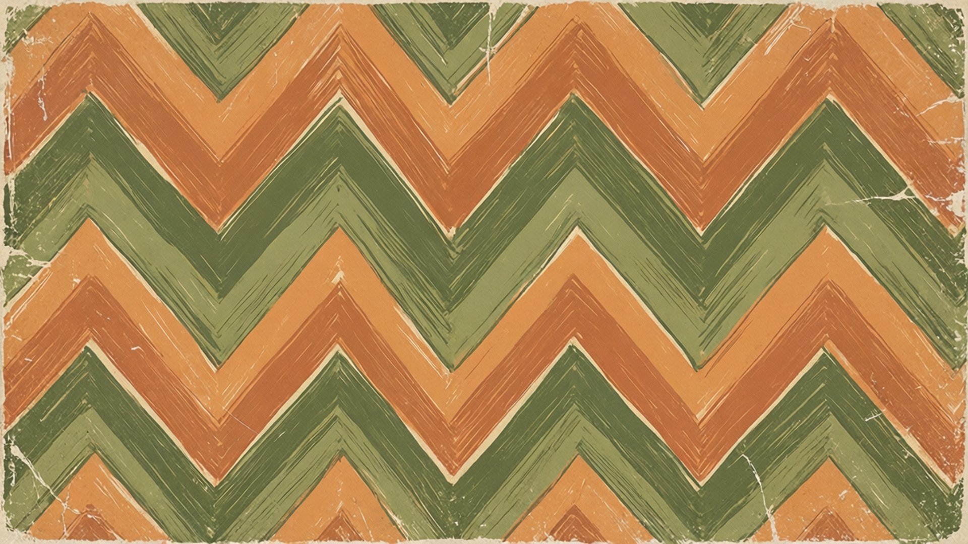 vintage 70s, distressed chevron, orange, Full HD Desktop Wallpaper