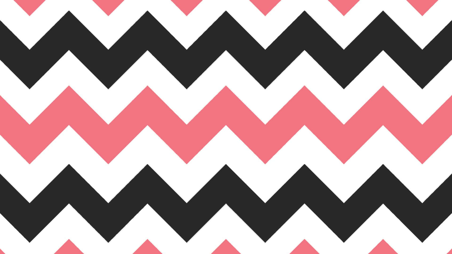 chevron pattern, black, pink, Full HD Desktop Wallpaper