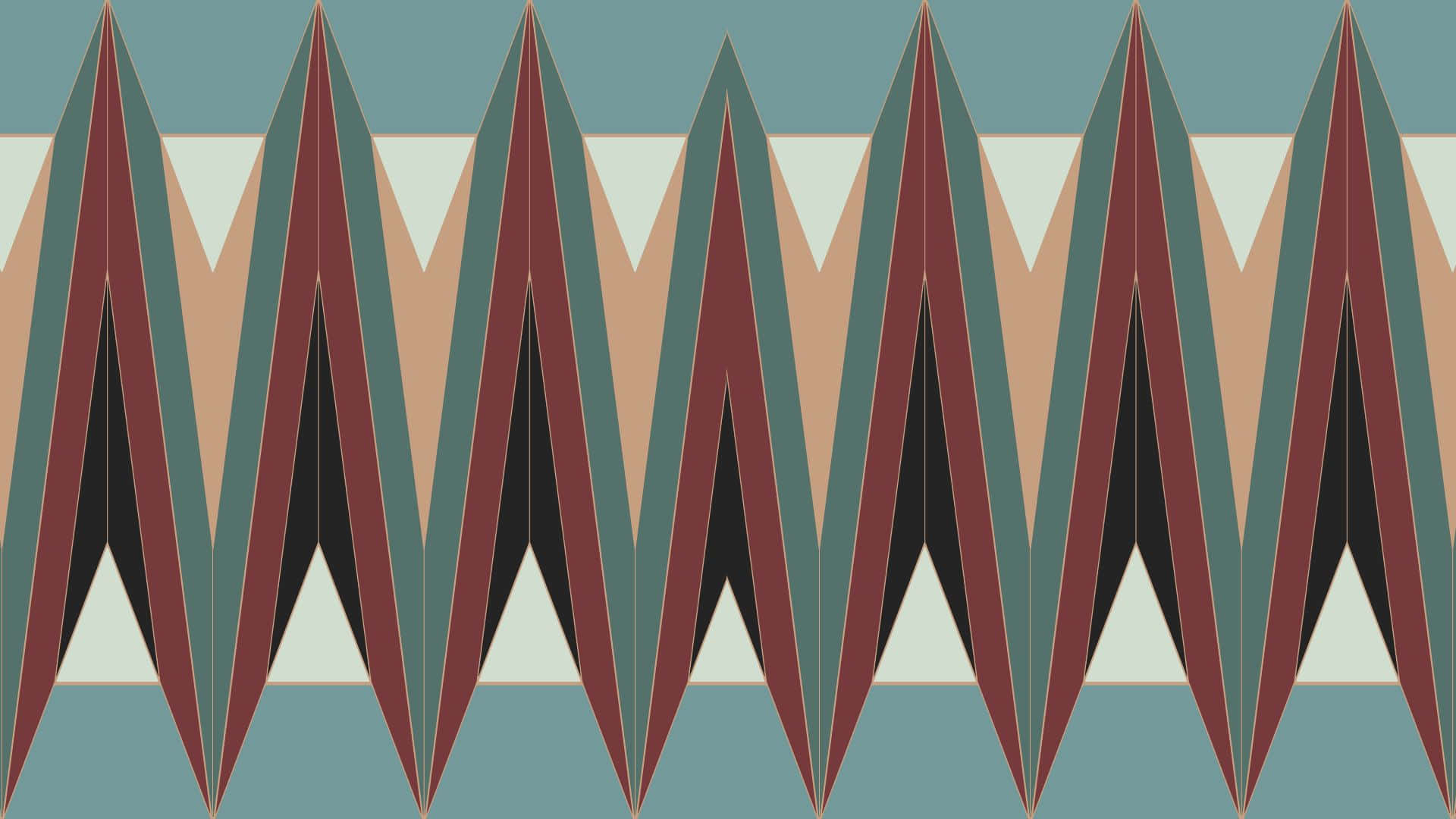 Chevron pattern, maroon, teal, Full HD Desktop Wallpaper