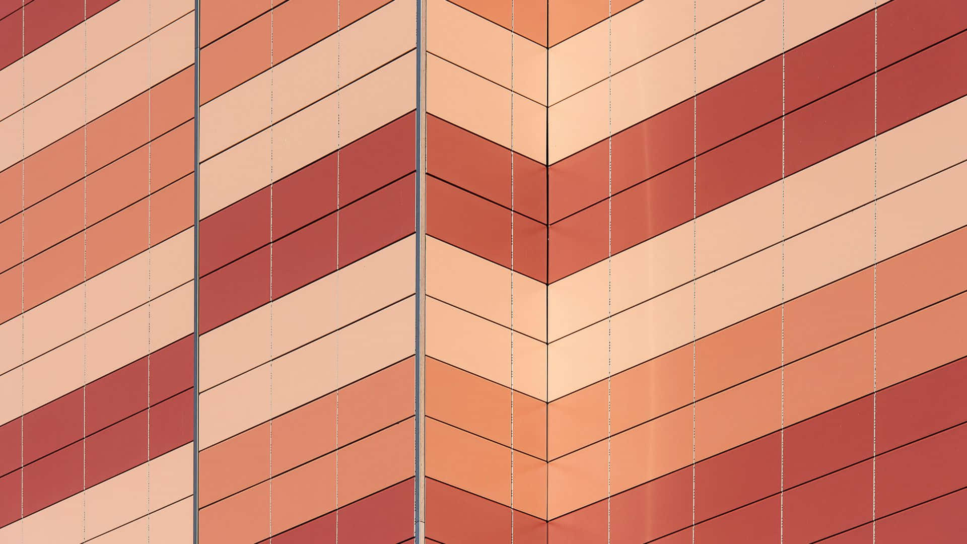 chevron pattern, terracotta, peach, Full HD Desktop Wallpaper