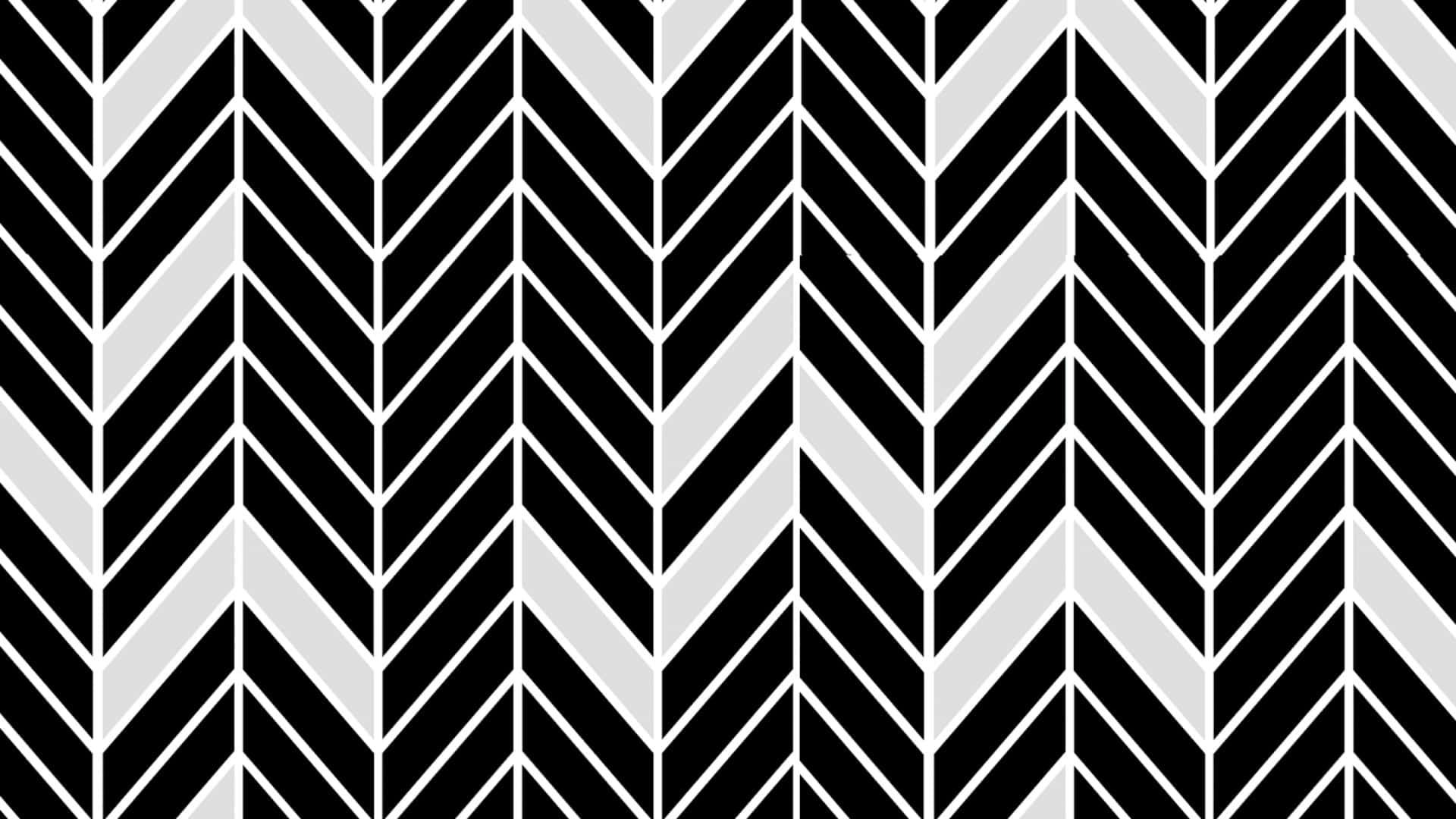 chevron pattern, black and white, zigzag, Full HD Desktop Wallpaper