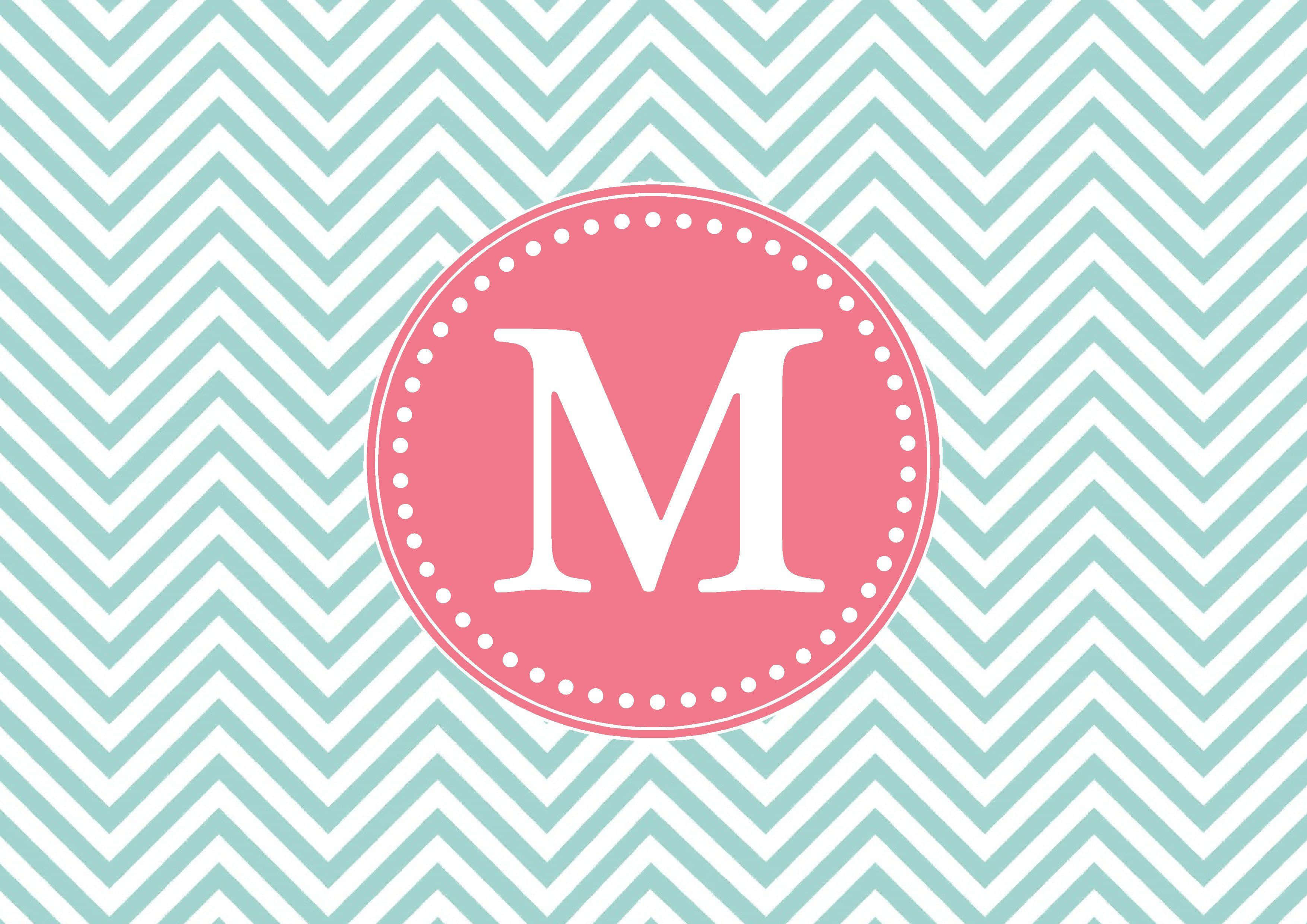 monogram desktop, 3508 x 2480, chevron pattern, 2K Desktop Wallpaper