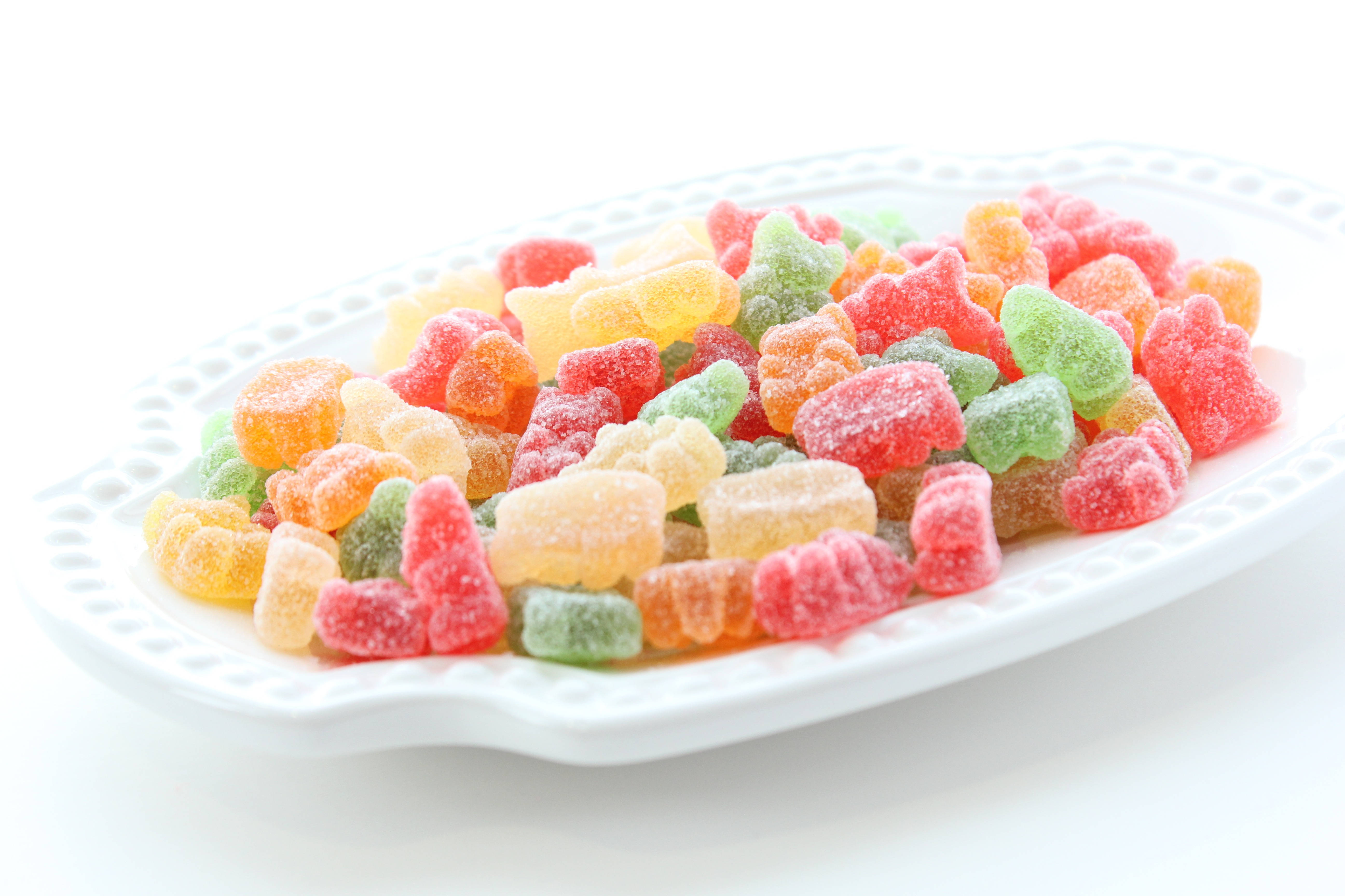 chewy gummies, gummy bears, sugar crystals, 5K Desktop Wallpaper