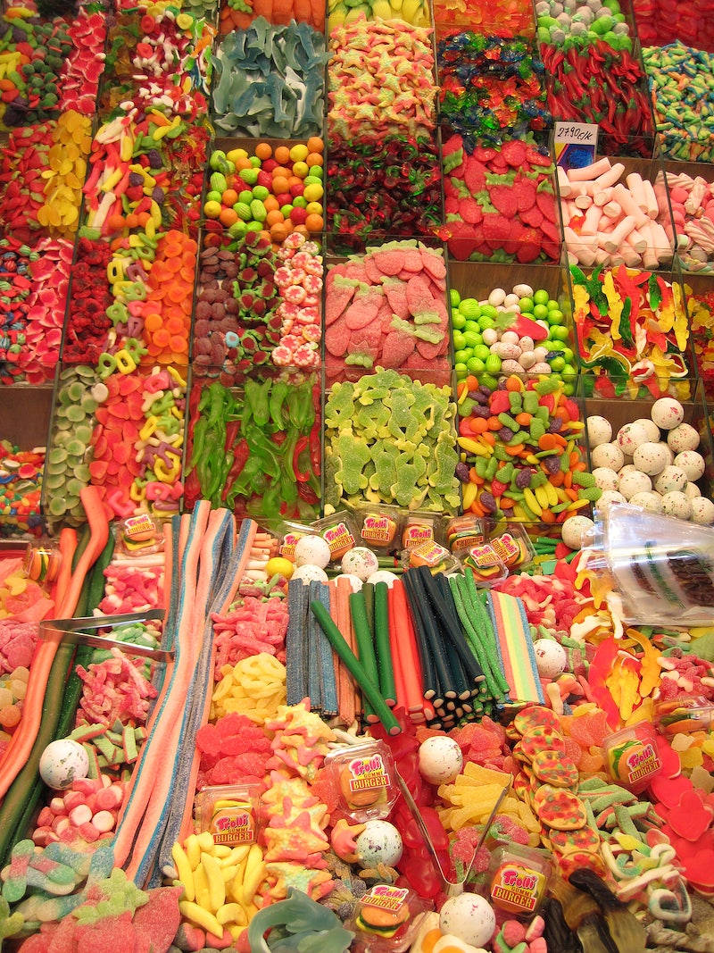 gummy worms, jelly beans, licorice, SD Phone Wallpaper