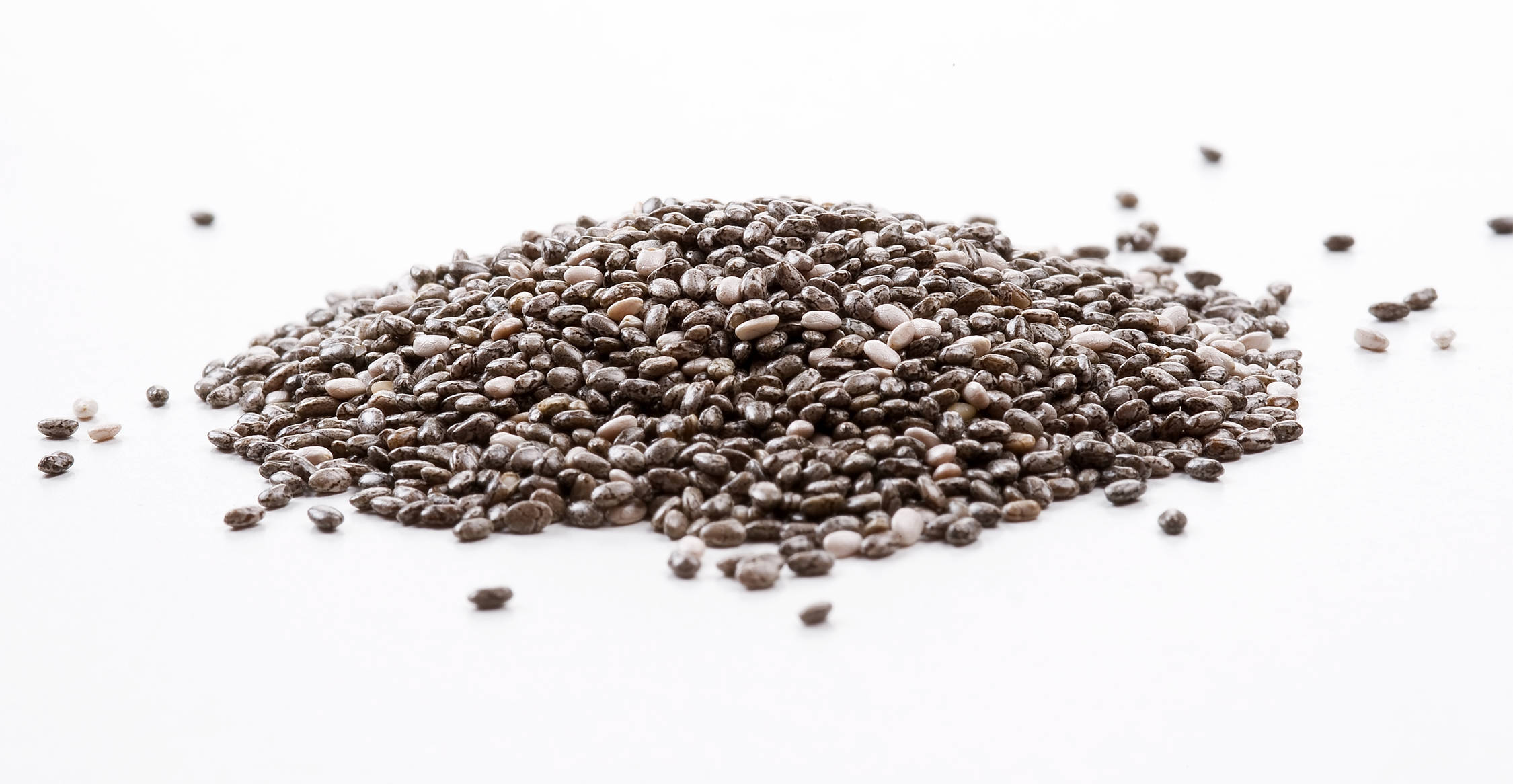 chia seeds, dark speckled, white surface, Full HD Desktop Wallpaper
