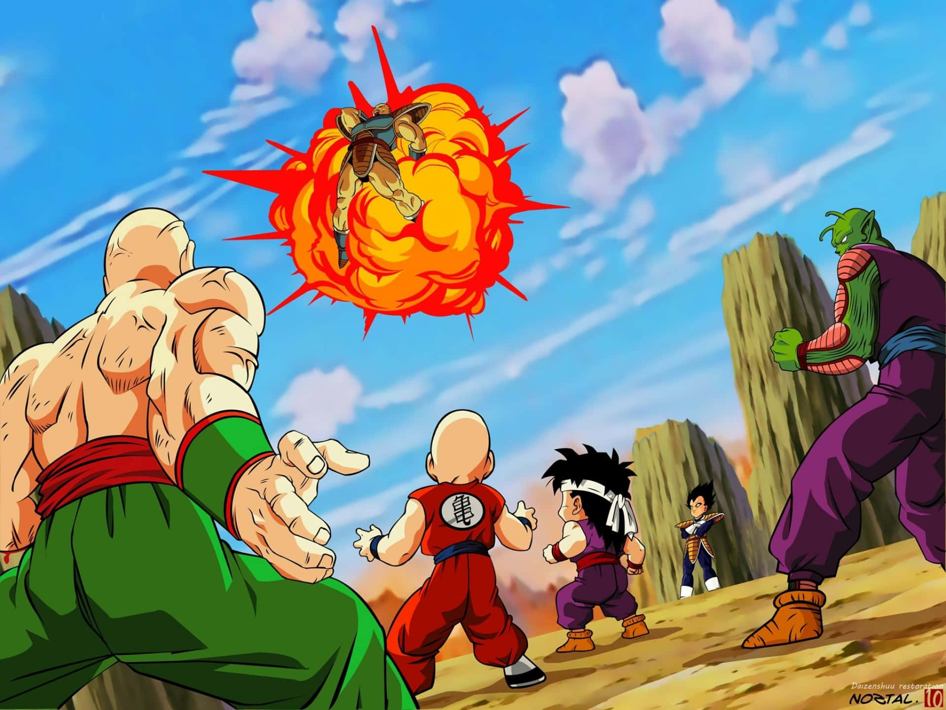 Chiaotzu, Anime warriors, rocky cliff, Full HD Desktop Wallpaper