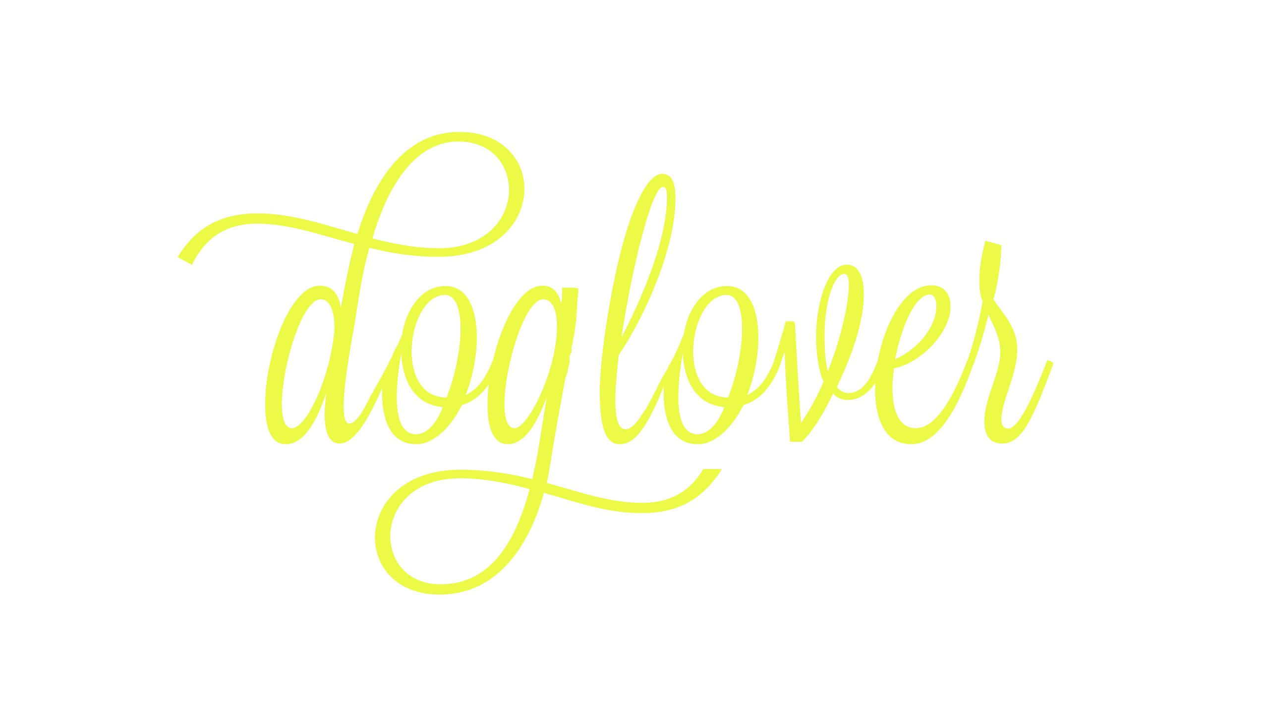 chic desktop, yellow cursive script, white background, 2K Desktop Wallpaper