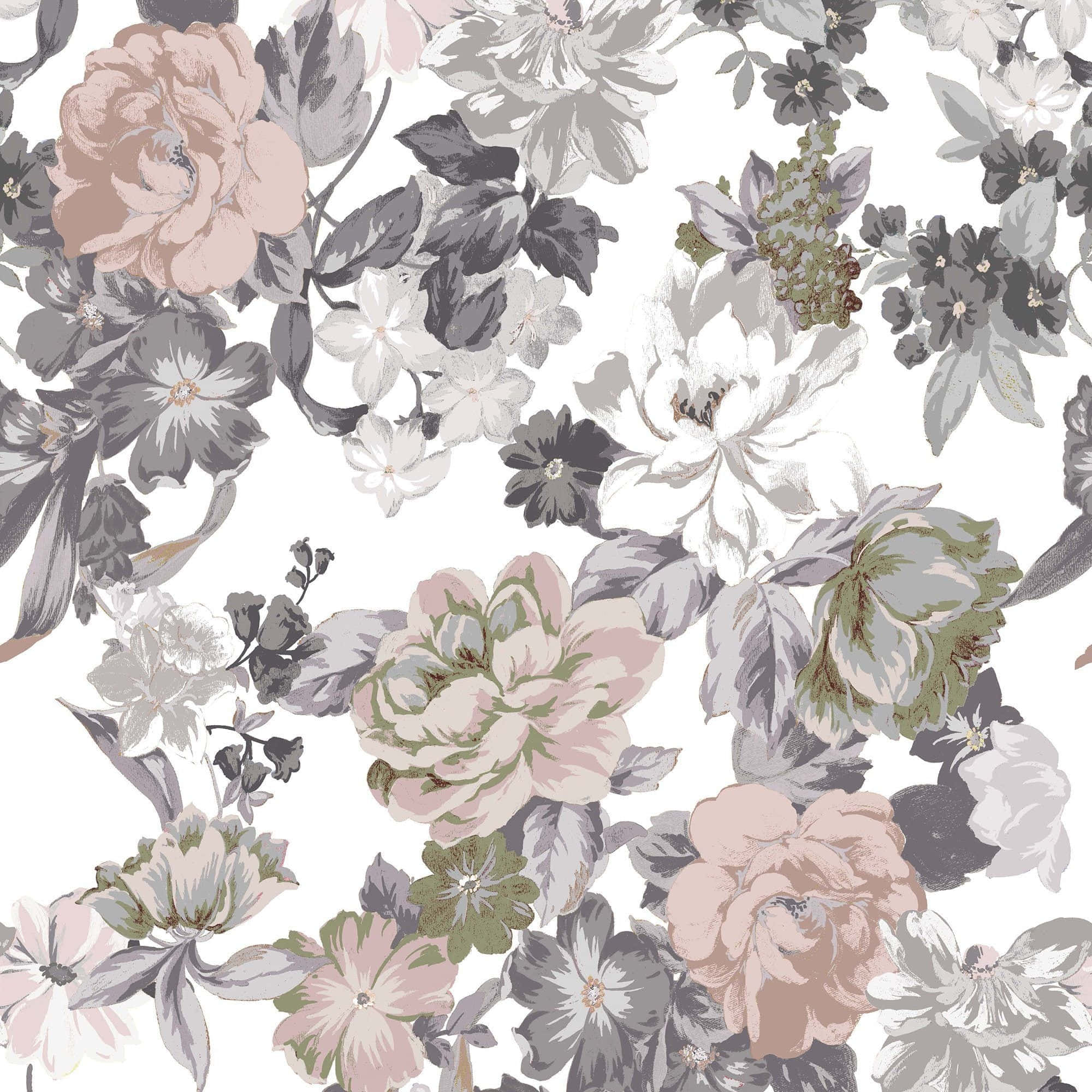chic desktop, soft pink peonies, gray foliage, Full HD Desktop Wallpaper
