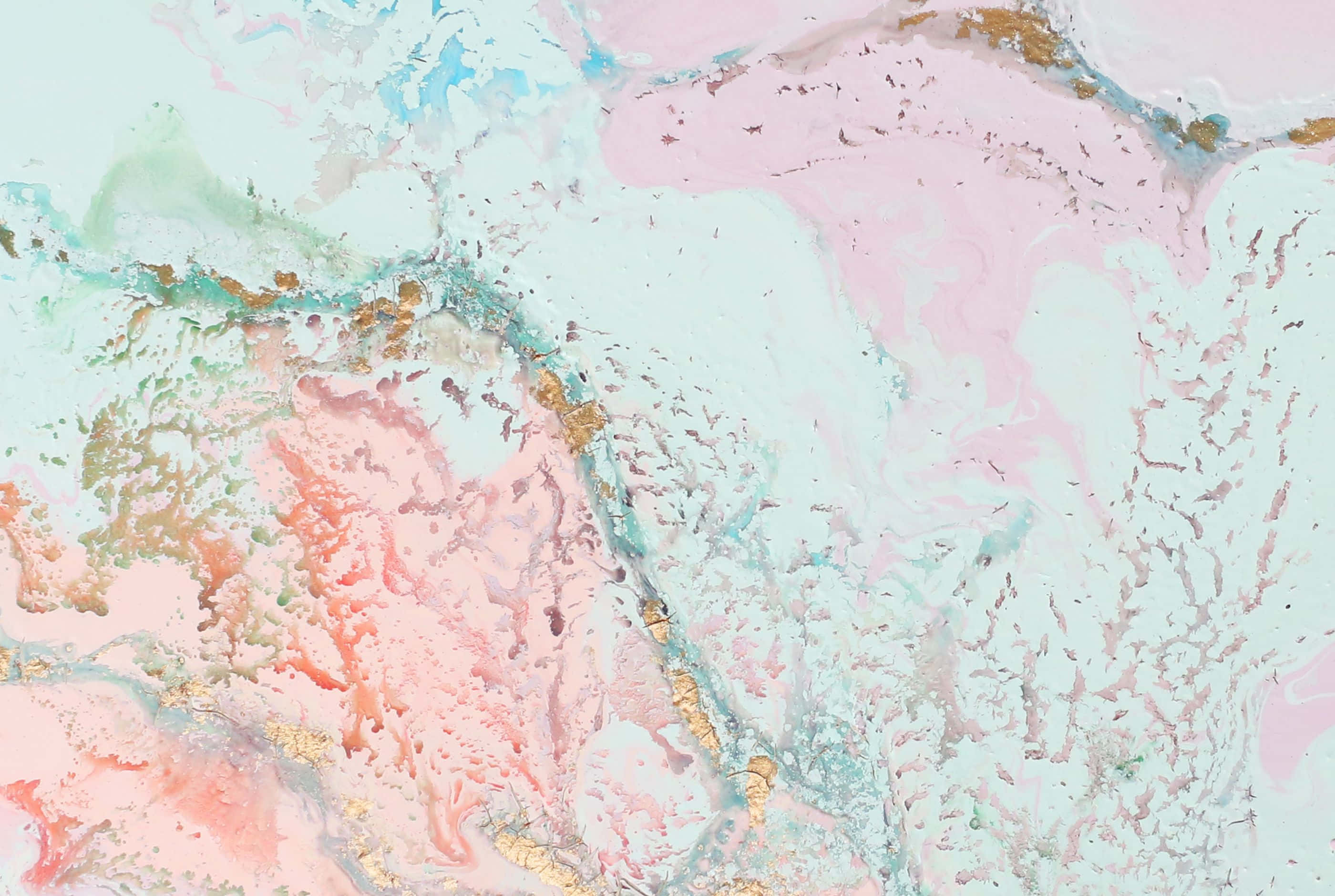 pink, gold, abstract painting, 2K Desktop Wallpaper