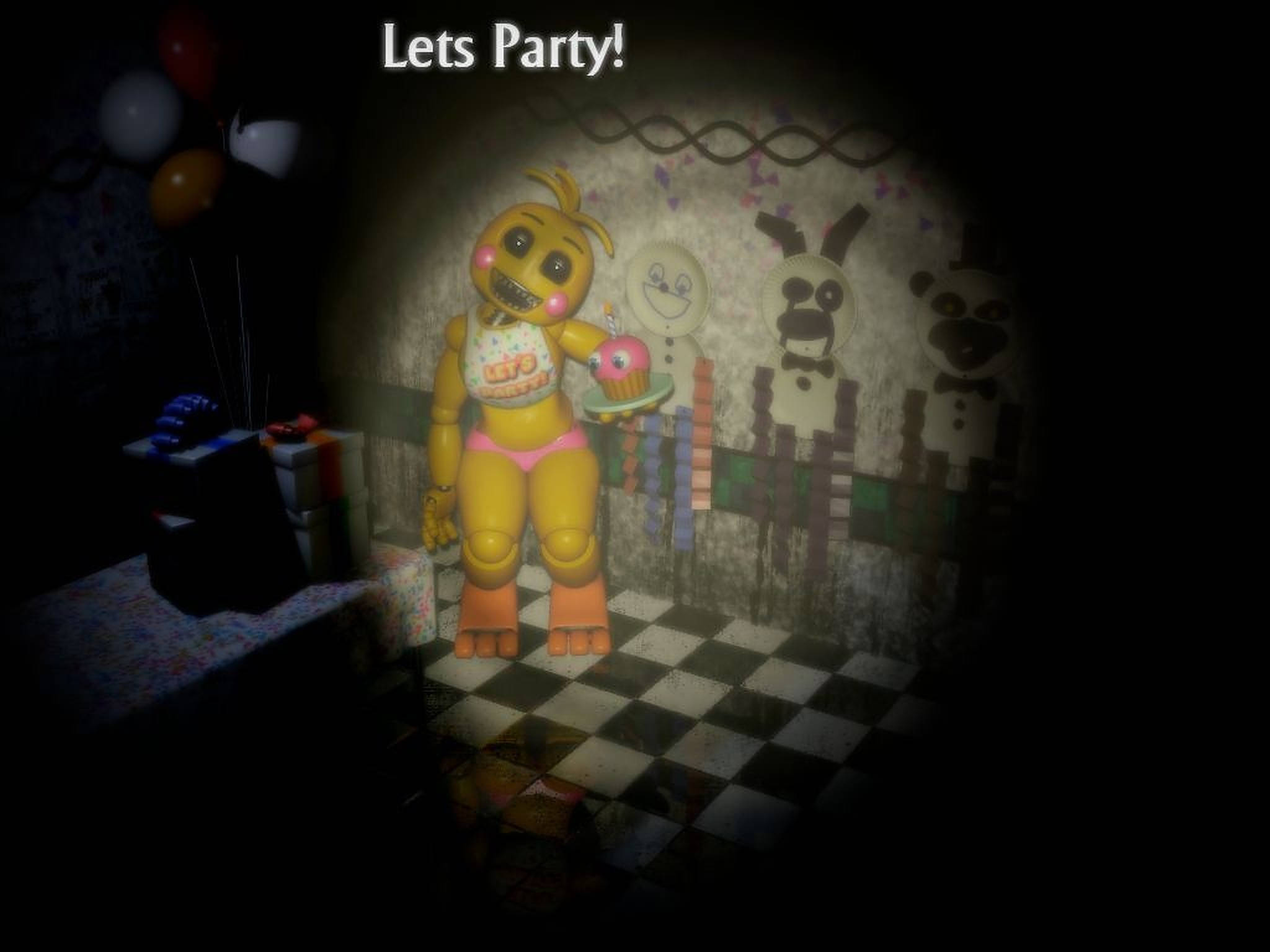 Chica FNAF, yellow animatronic, cupcake, Full HD Desktop Wallpaper