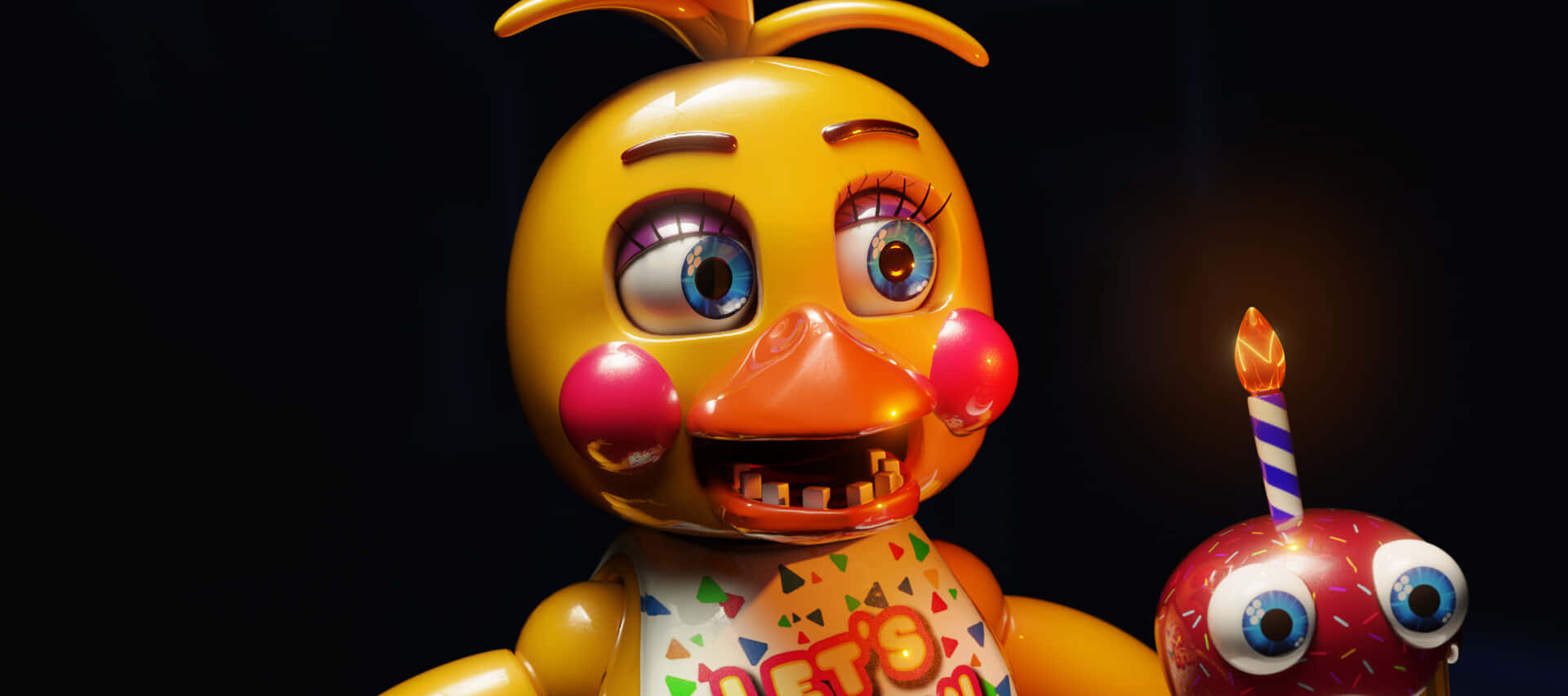 Chica, yellow, glossy, Full HD Desktop Wallpaper