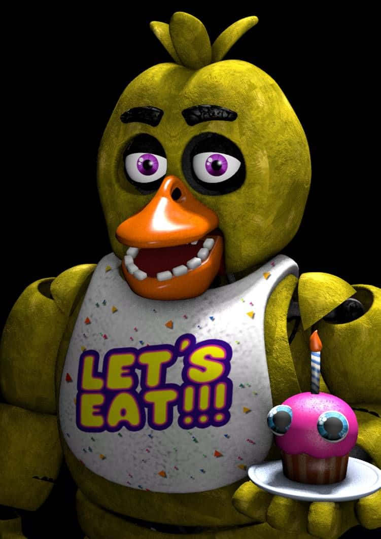 Chica, FNAF, yellow animatronic chicken, SD Phone Wallpaper